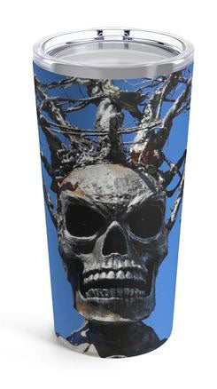 Distressed Metal Skully - Ceramic Shot Glass