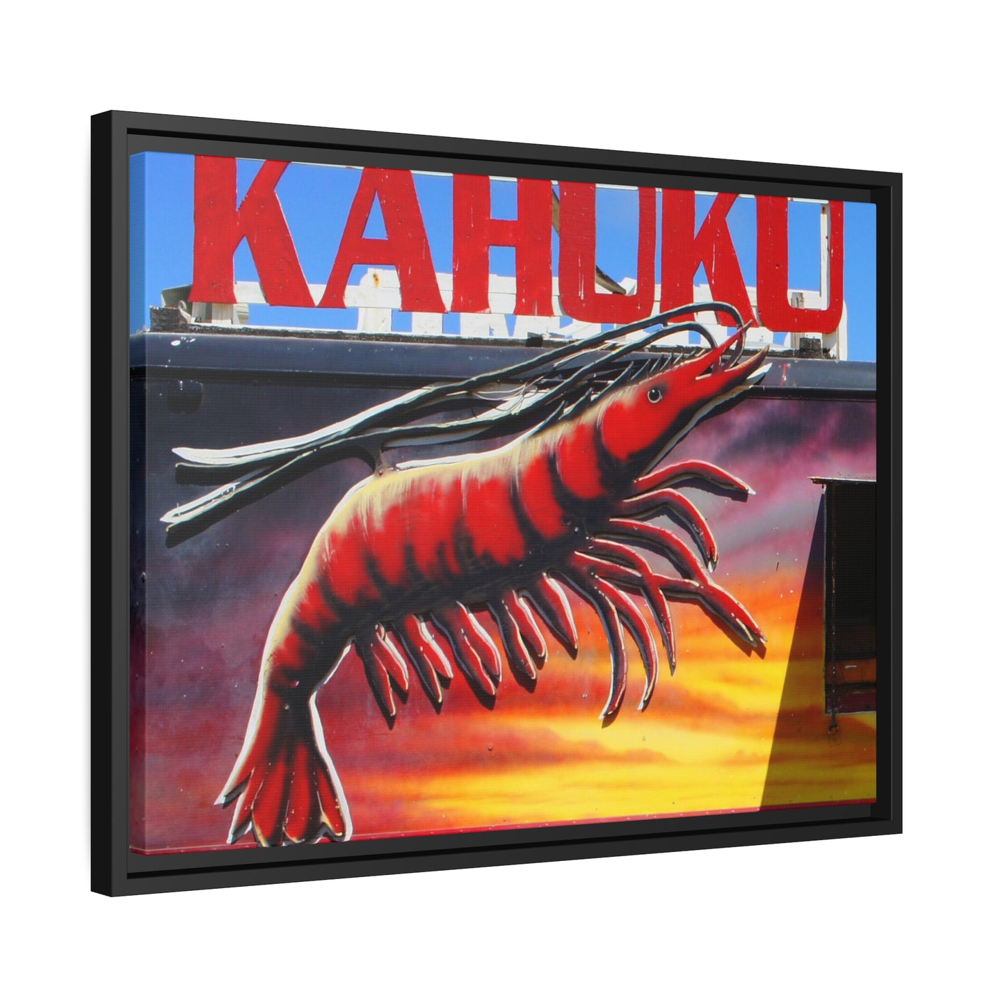 Kahuku Kai - Matte Canvas, Black Frame - Fry1Productions