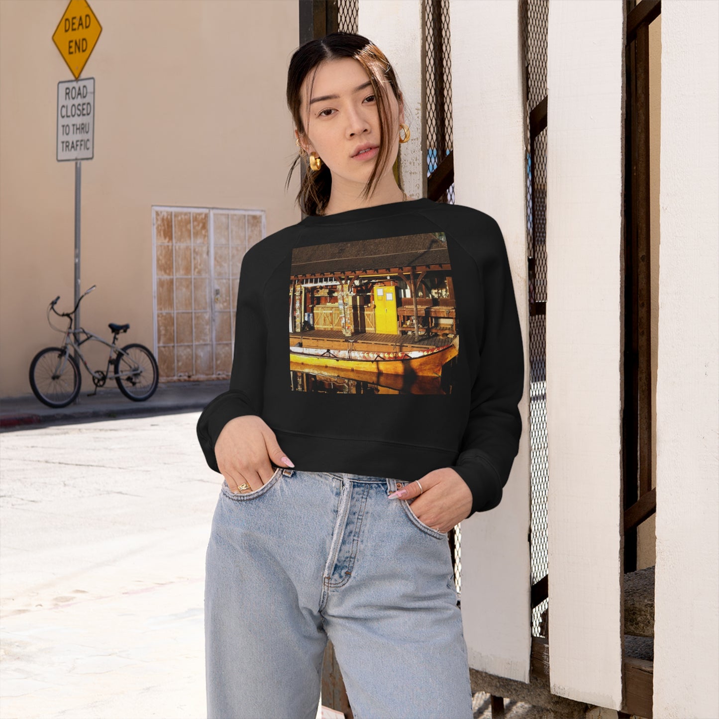 Qil' Bid Awe - Women's Cropped Fleece Pullover - Fry1Productions