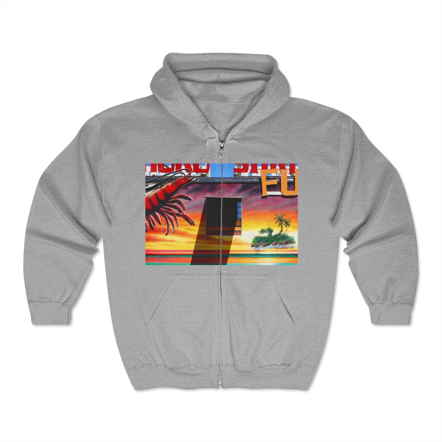 Island Love - Unisex Full Zip Hooded Sweatshirt