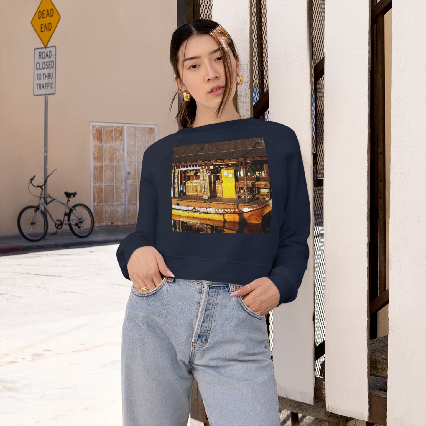 Qil' Bid Awe - Women's Cropped Fleece Pullover - Fry1Productions