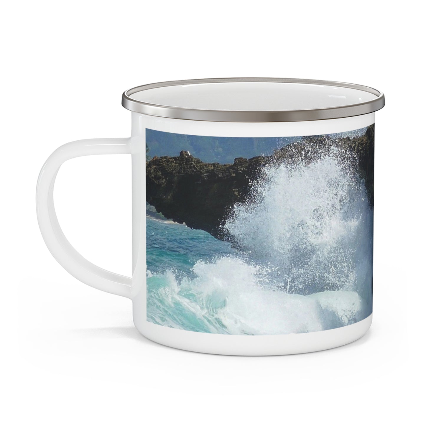 Surfer's Saving Rope - Enamel Camping Mug 12oz