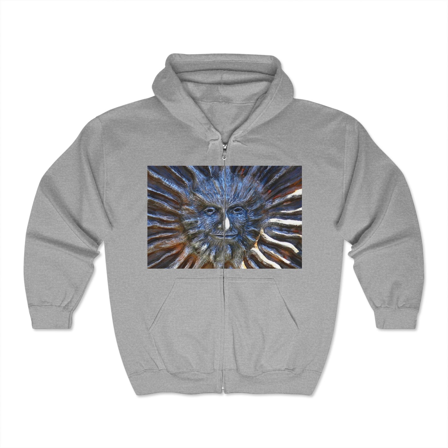 Sun God - Unisex Full Zip Hooded Sweatshirt