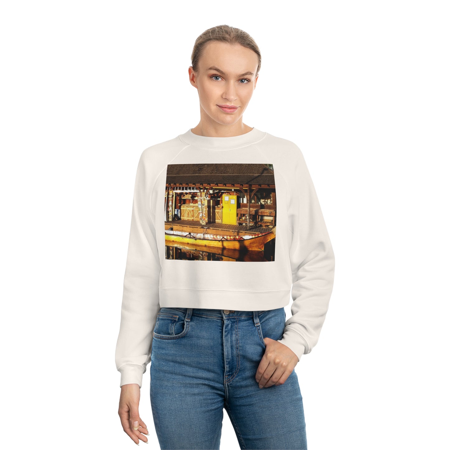 Qil' Bid Awe - Women's Cropped Fleece Pullover - Fry1Productions