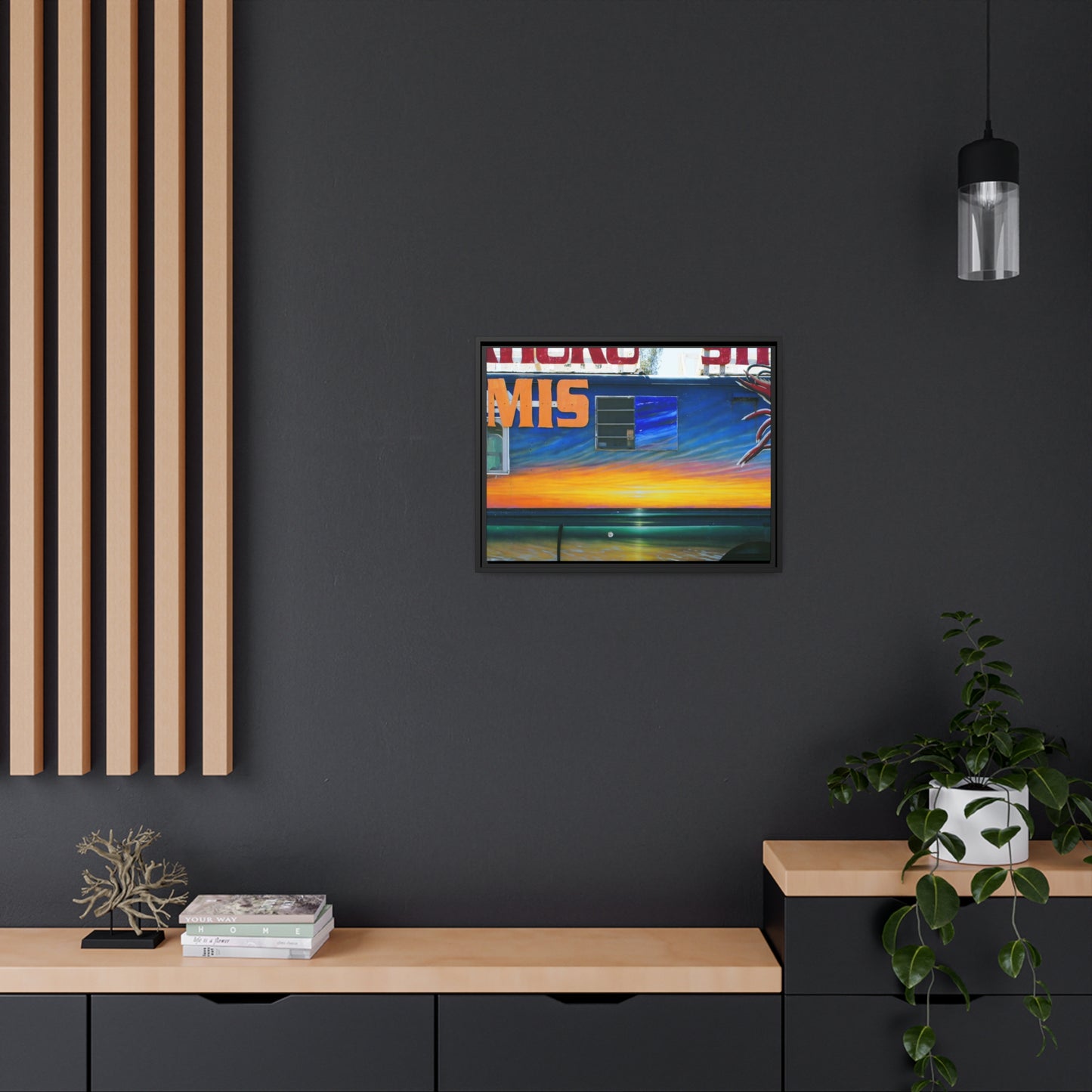 Fumis Aloha - Matte Canvas, Black Frame - Fry1Productions
