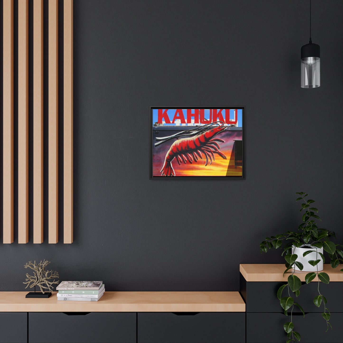 Kahuku Kai - Matte Canvas, Black Frame - Fry1Productions