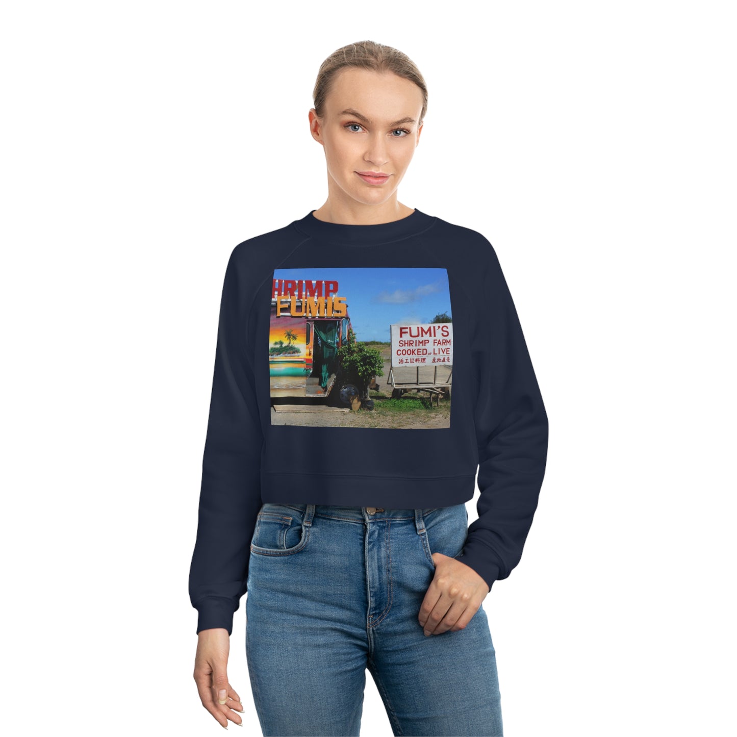 Kaulana Delights - Women's Cropped Fleece Pullover - Fry1Productions