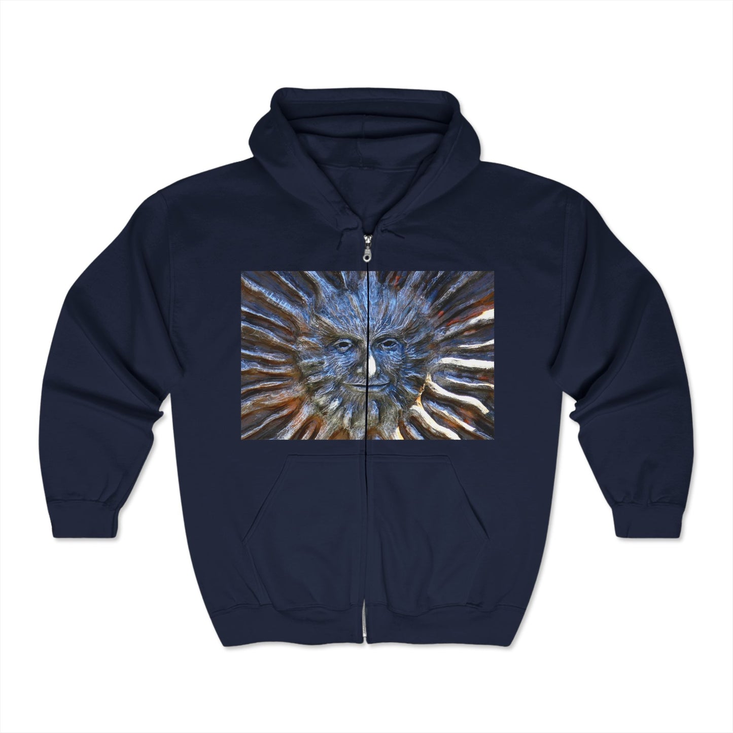 Sun God - Unisex Full Zip Hooded Sweatshirt