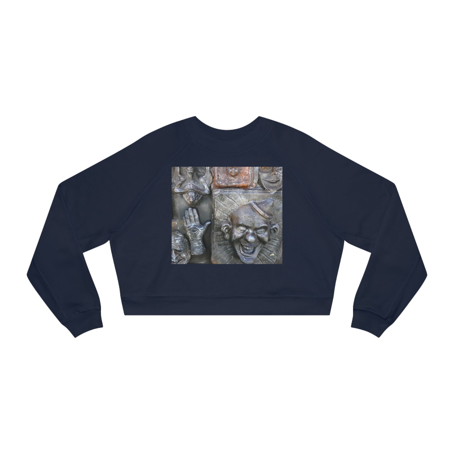 Cosmic Laughter - Women's Cropped Fleece Pullover - Fry1Productions