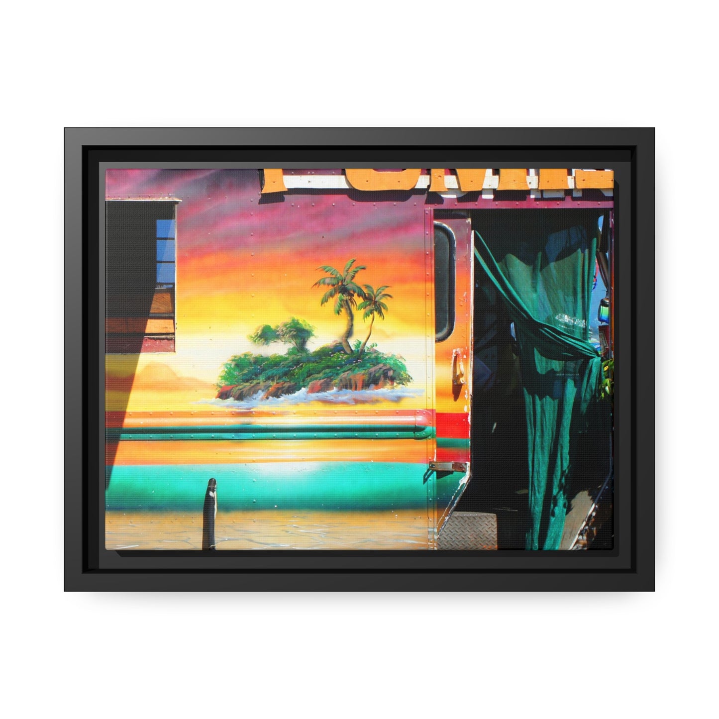 Island Love - Matte Canvas, Black Frame - Fry1Productions