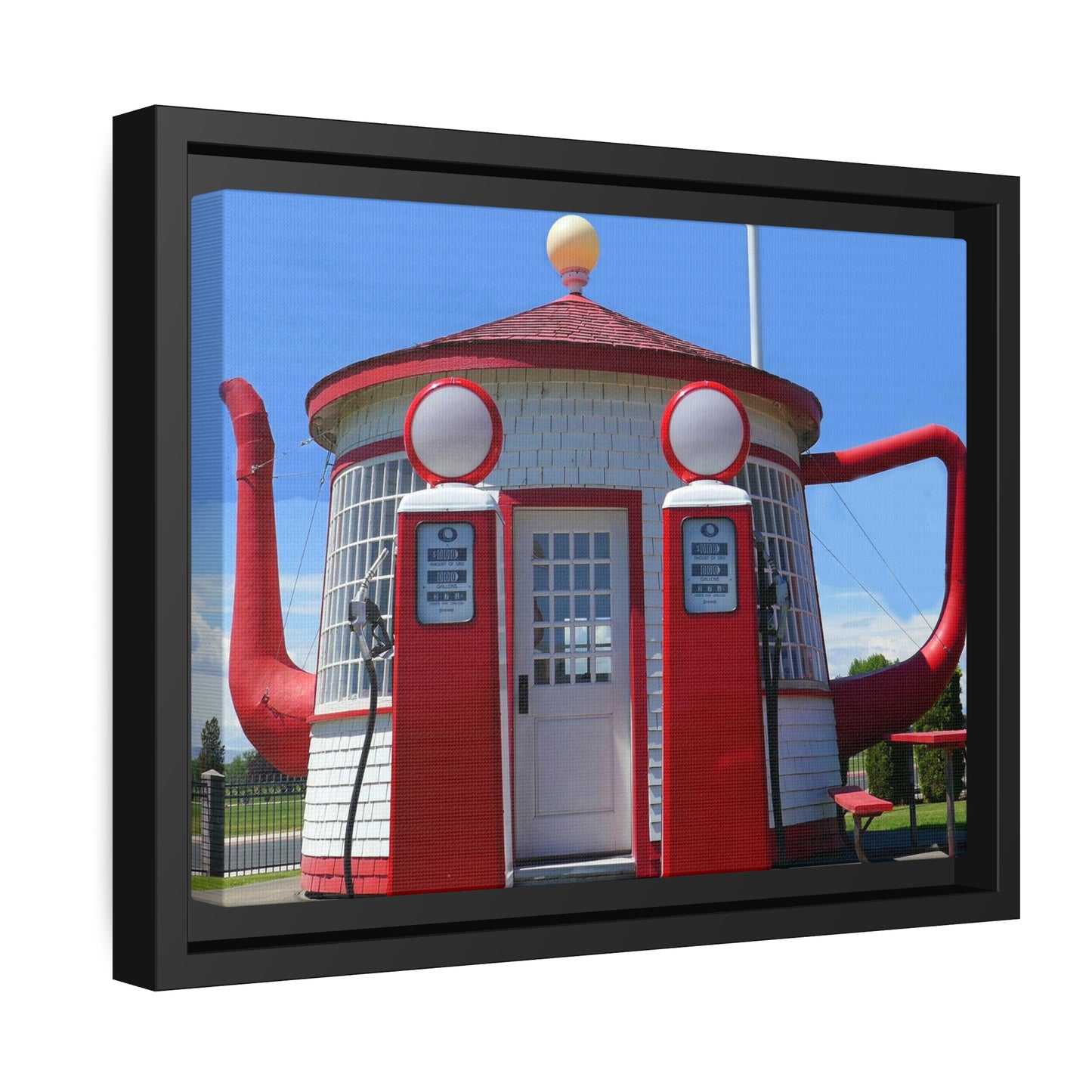 Awesome Teapot Dome Service Station - Matte Canvas, Black Frame - Fry1Productions