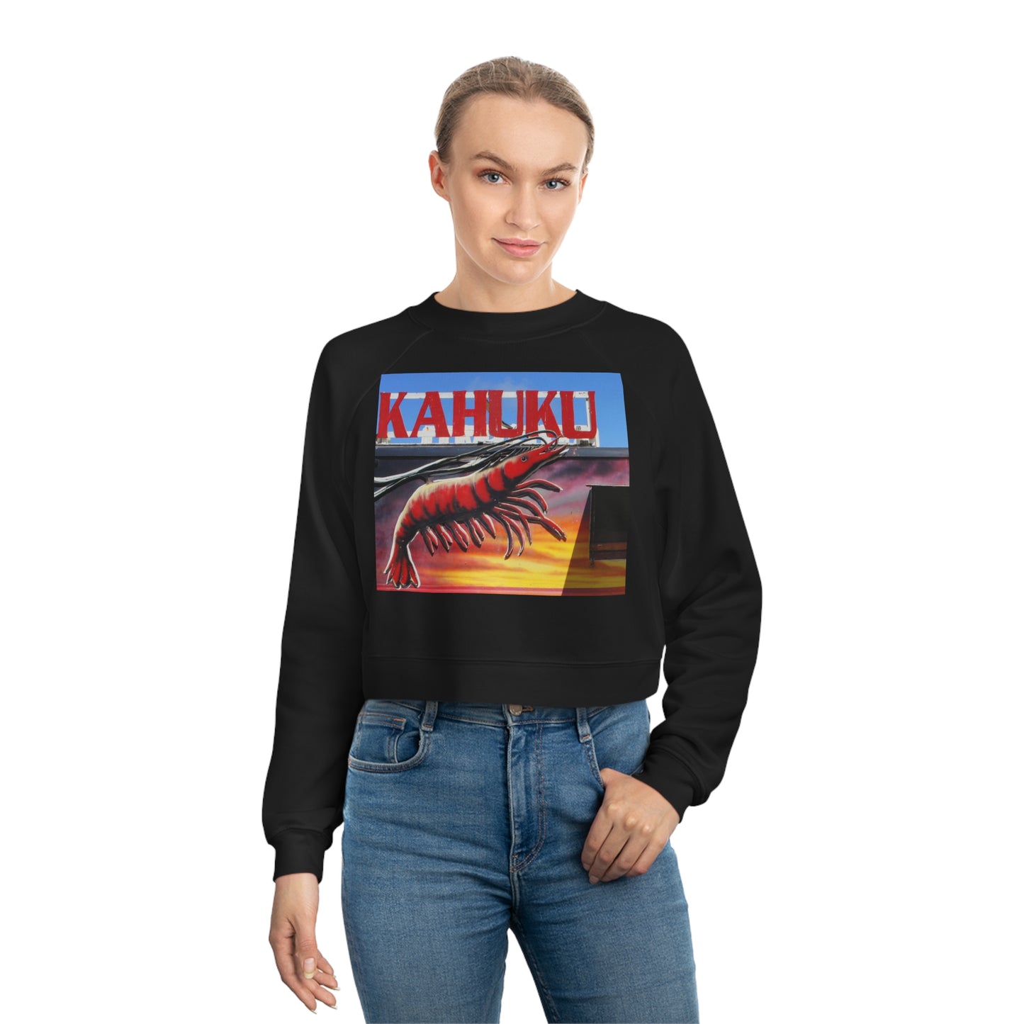 Kahuku Kai - Women's Cropped Fleece Pullover - Fry1Productions