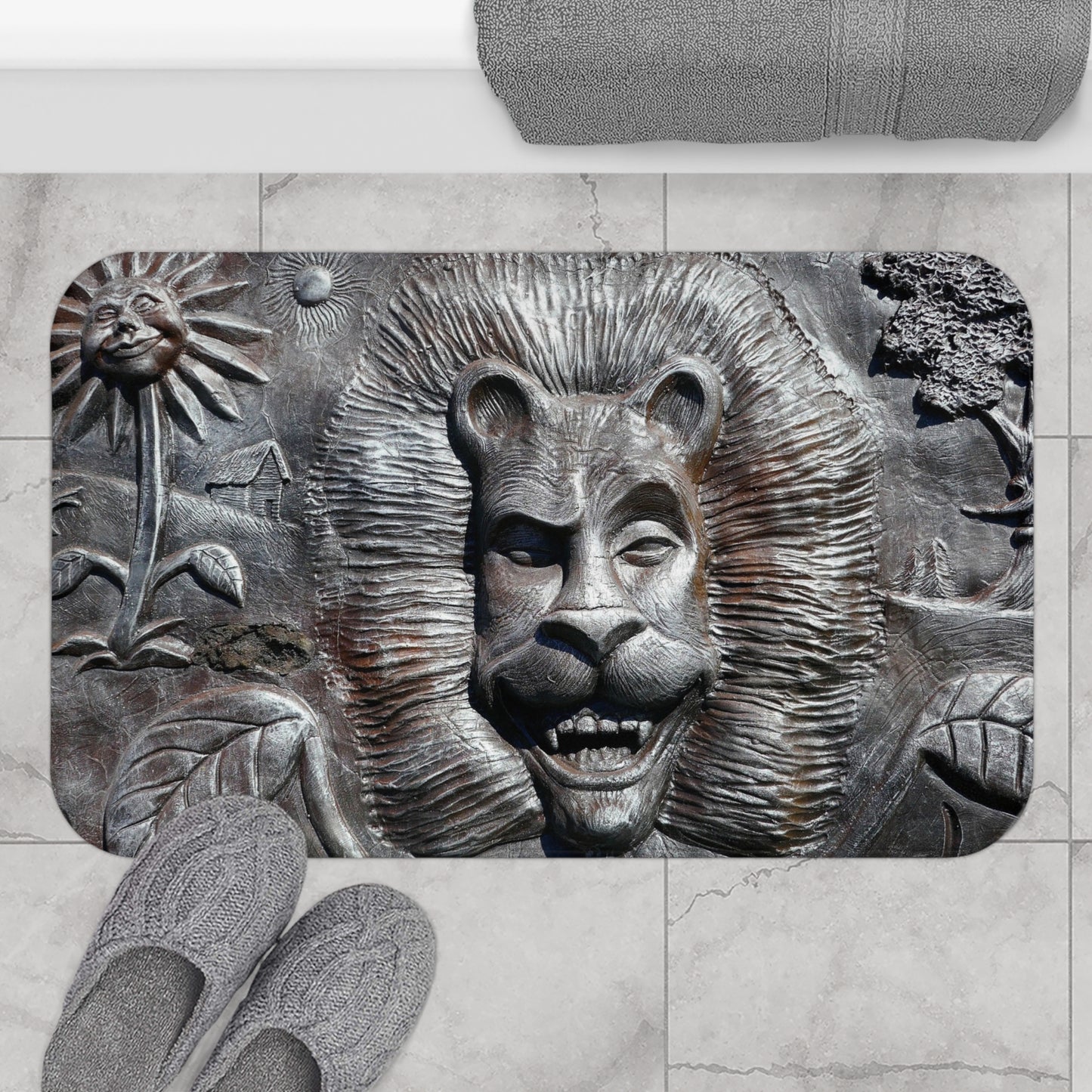 Lion's Forever Friends - Microfiber Bath Mat - Fry1Productions