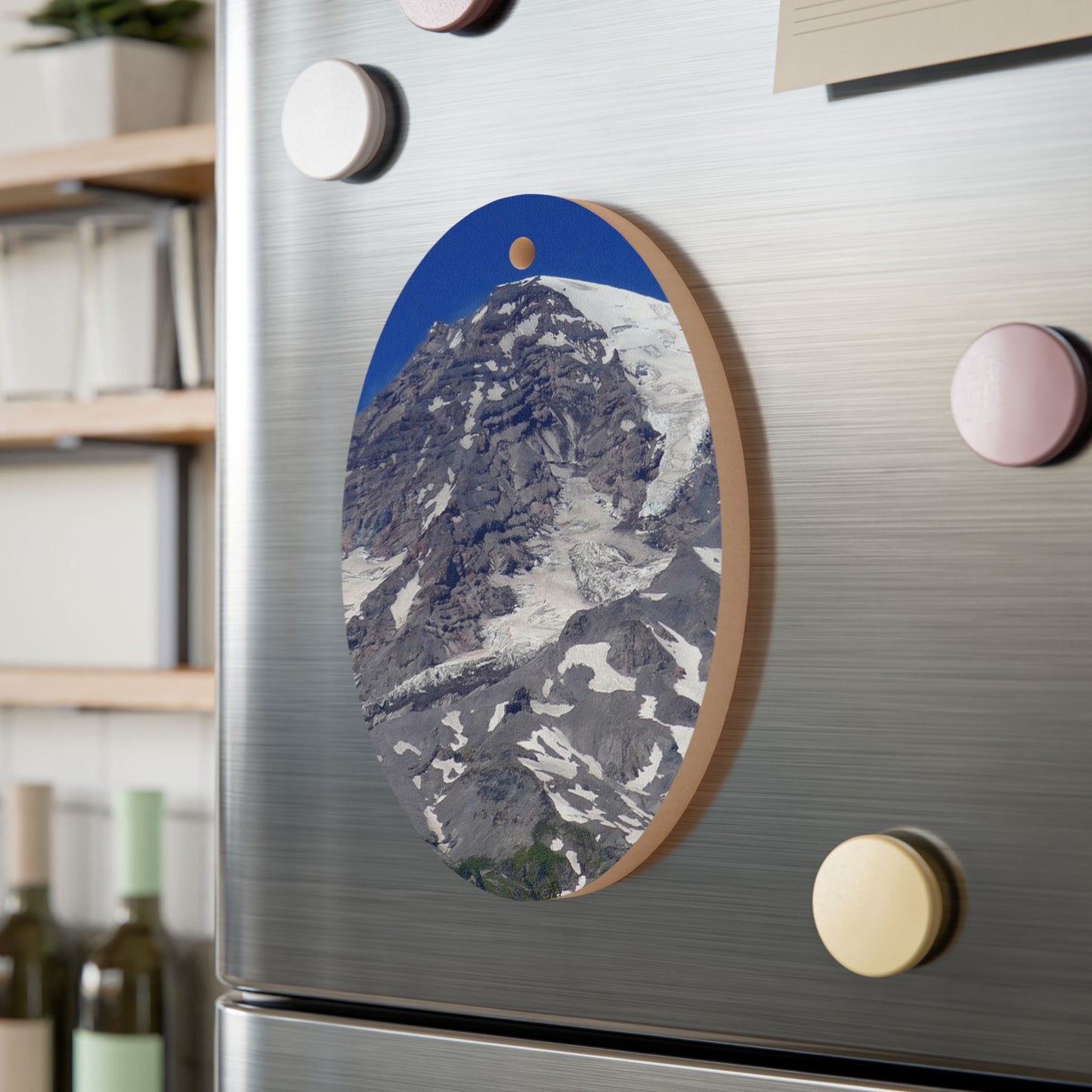 "Majestic Mt. Rainier" - Wooden Christmas Ornaments