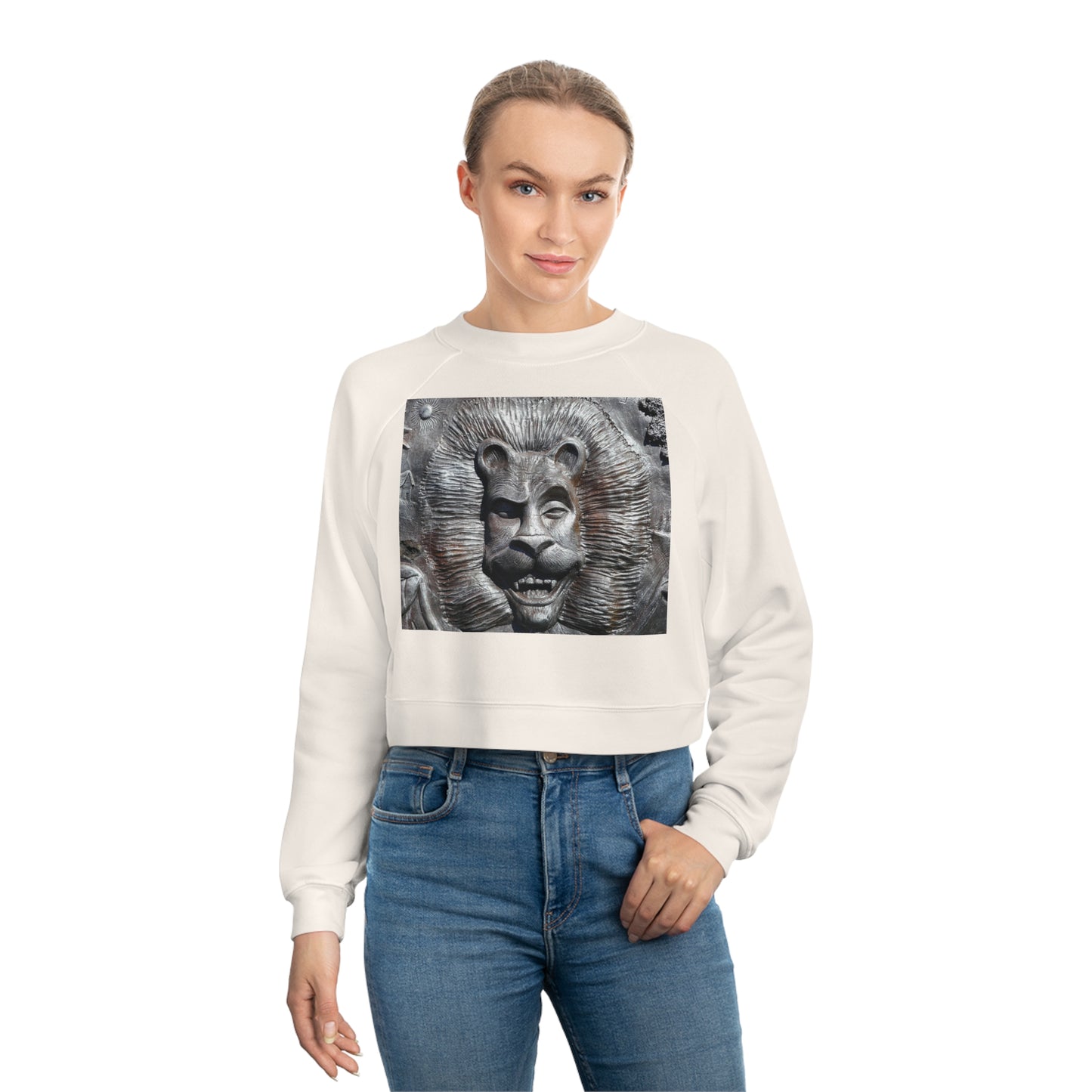 Lion's Friends Forever - Women's Cropped Fleece Pullover - Fry1Productions