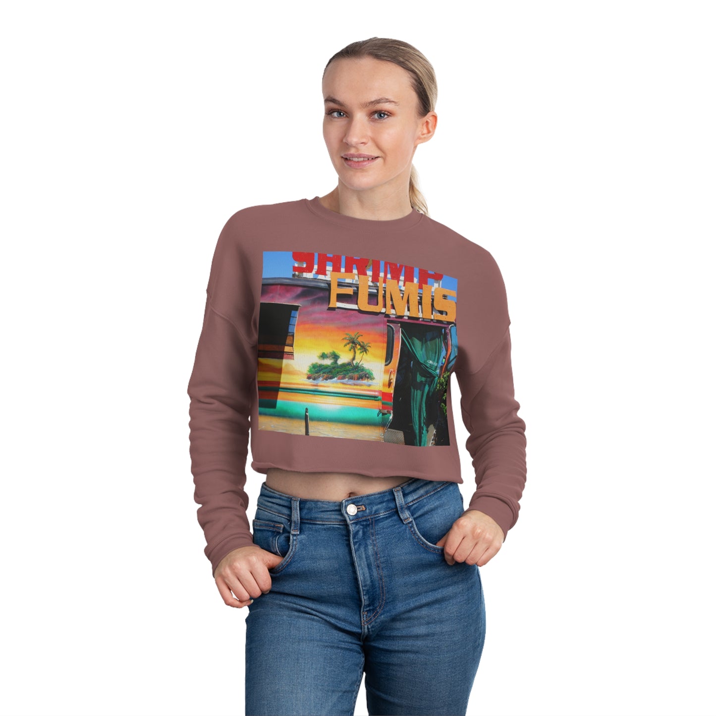 Island Love - Women's Cropped Sweatshirt - Fry1Productions