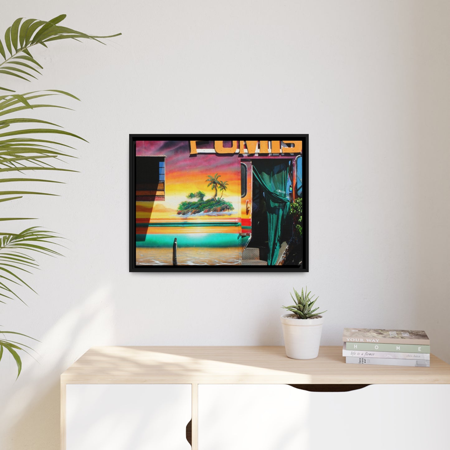 Island Love - Matte Canvas, Black Frame - Fry1Productions