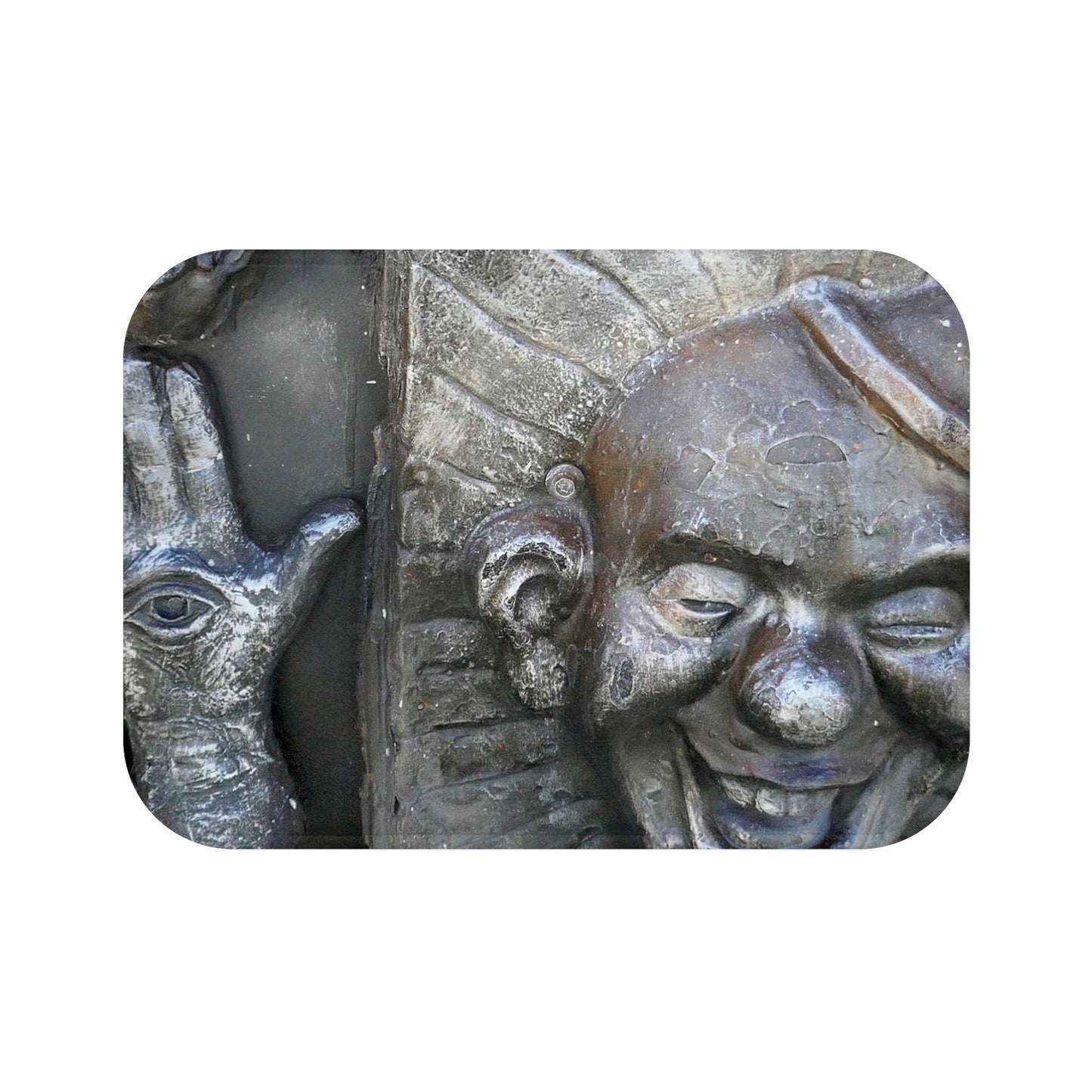 Cosmic Laughter - Microfiber Bath Mat - Fry1Productions
