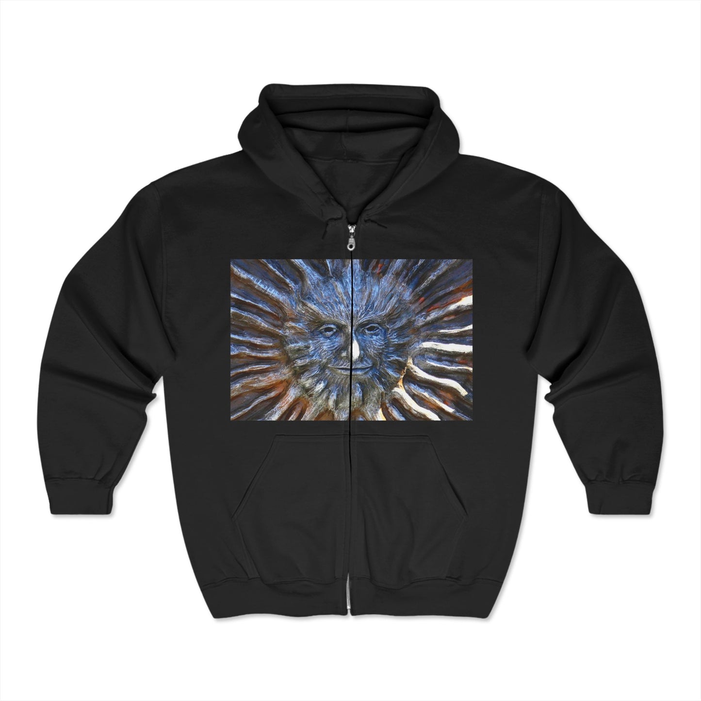 Sun God - Unisex Full Zip Hooded Sweatshirt