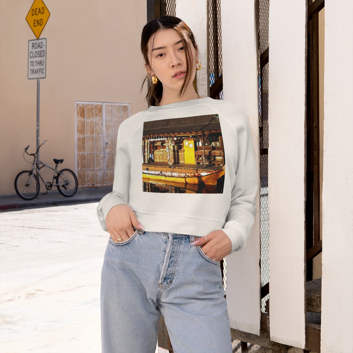Qil' Bid Awe - Women's Cropped Fleece Pullover - Fry1Productions