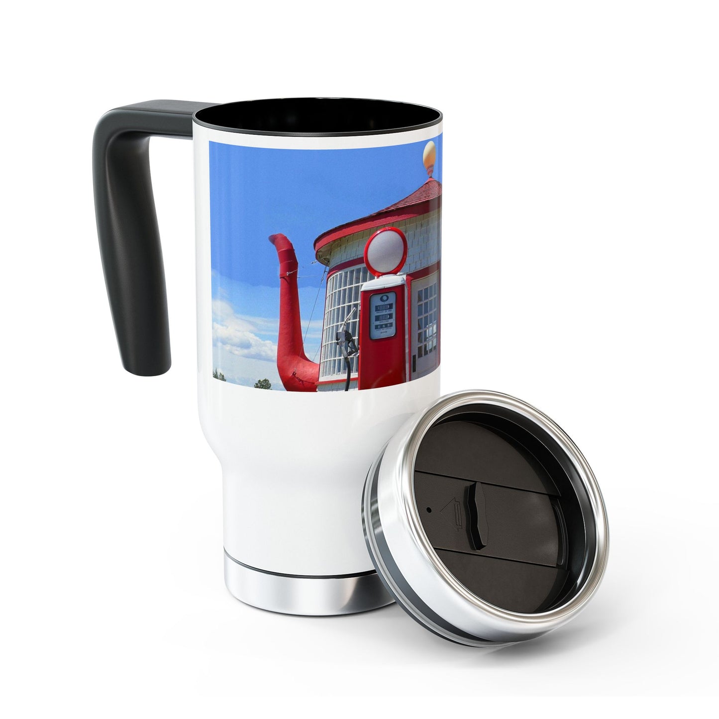 Awesome Teapot Dome Service Station - Stainless Steel Travel Mug with Handle, 14oz