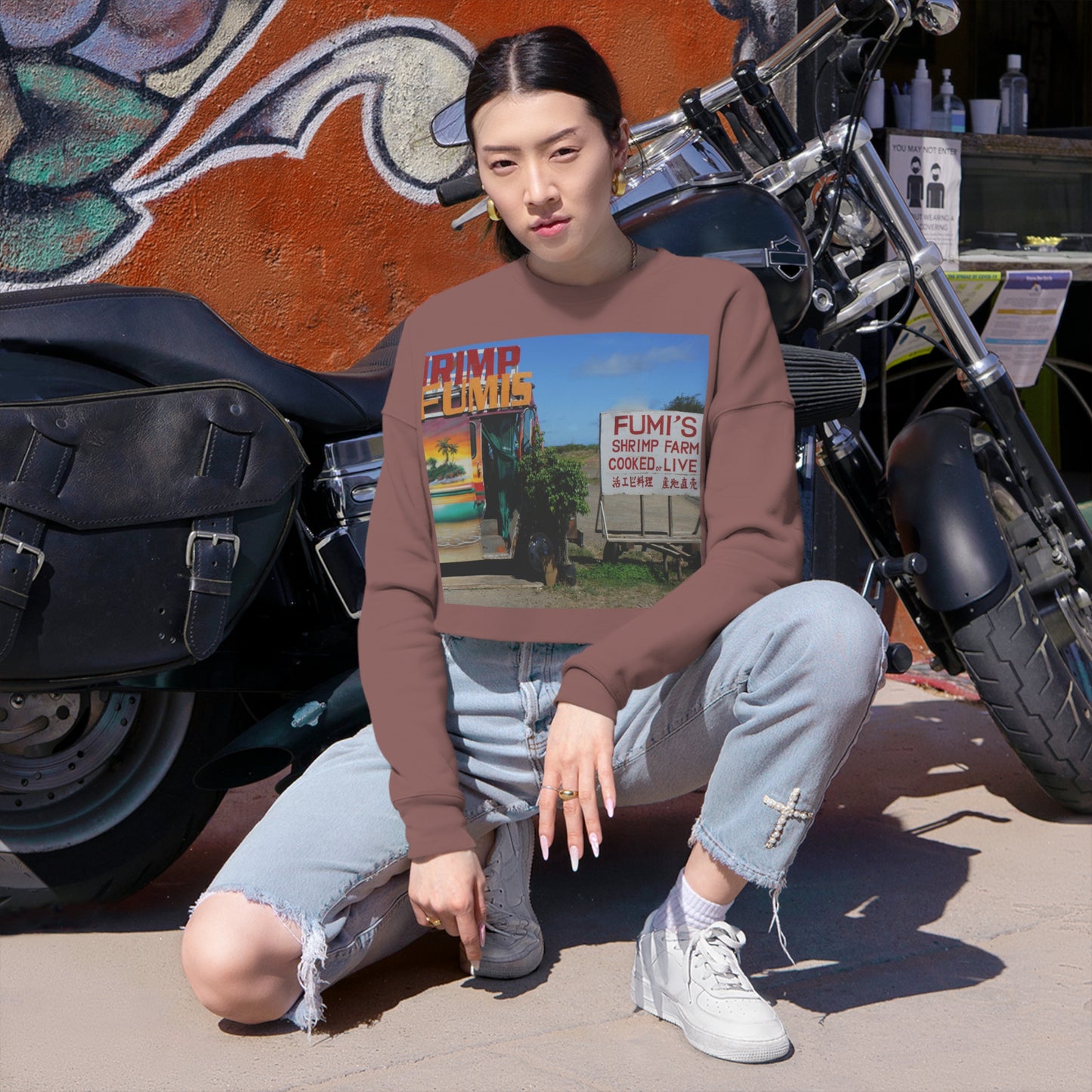 Kaulana Delights - Women's Cropped Sweatshirt - Fry1Productions