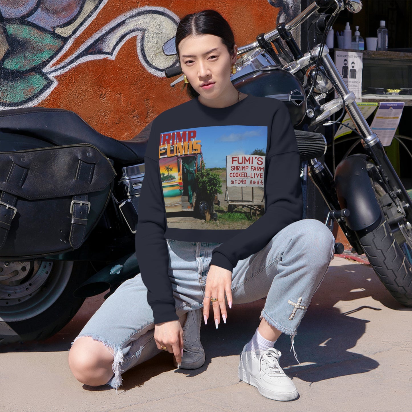 Kaulana Delights - Women's Cropped Sweatshirt - Fry1Productions