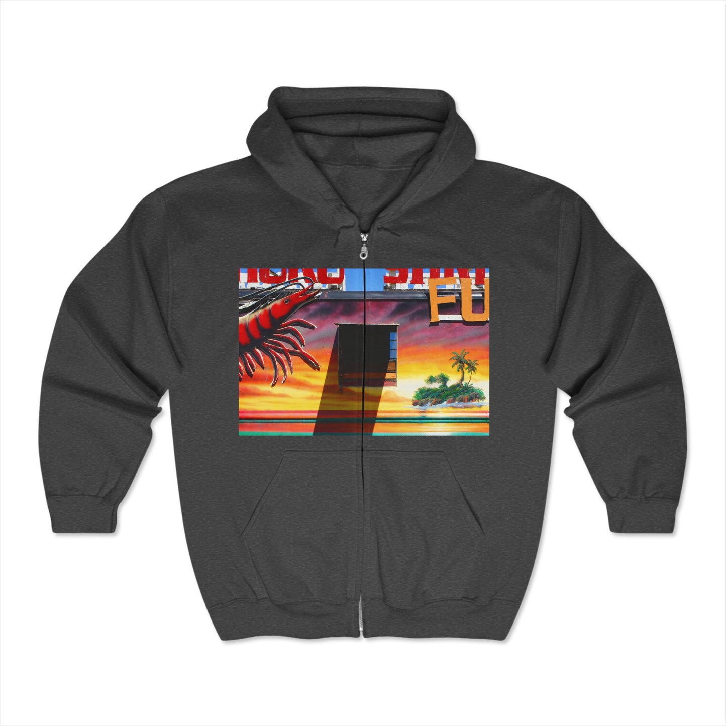 Island Love - Unisex Full Zip Hooded Sweatshirt