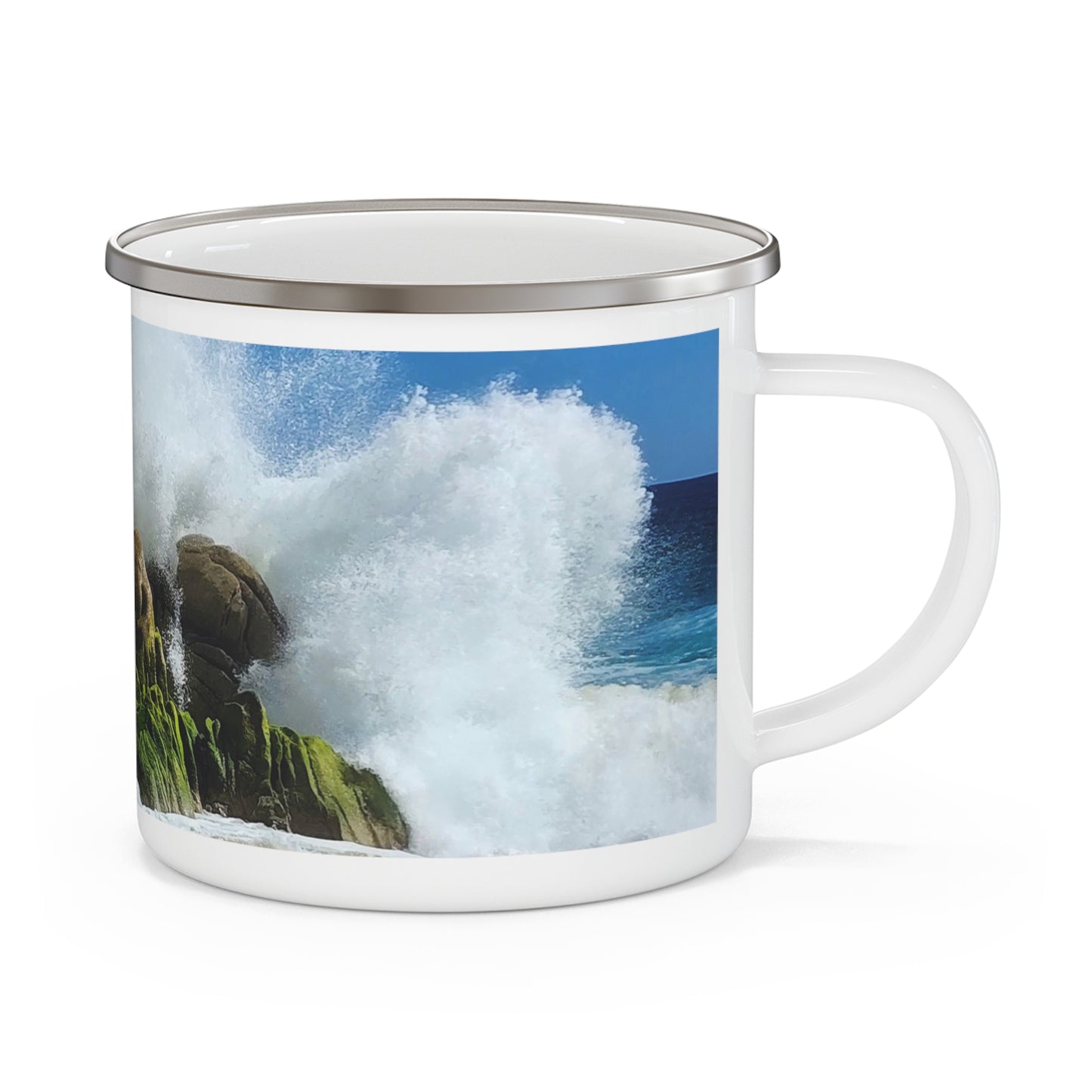 Divorce Beach - Enamel Camping Mug 12oz