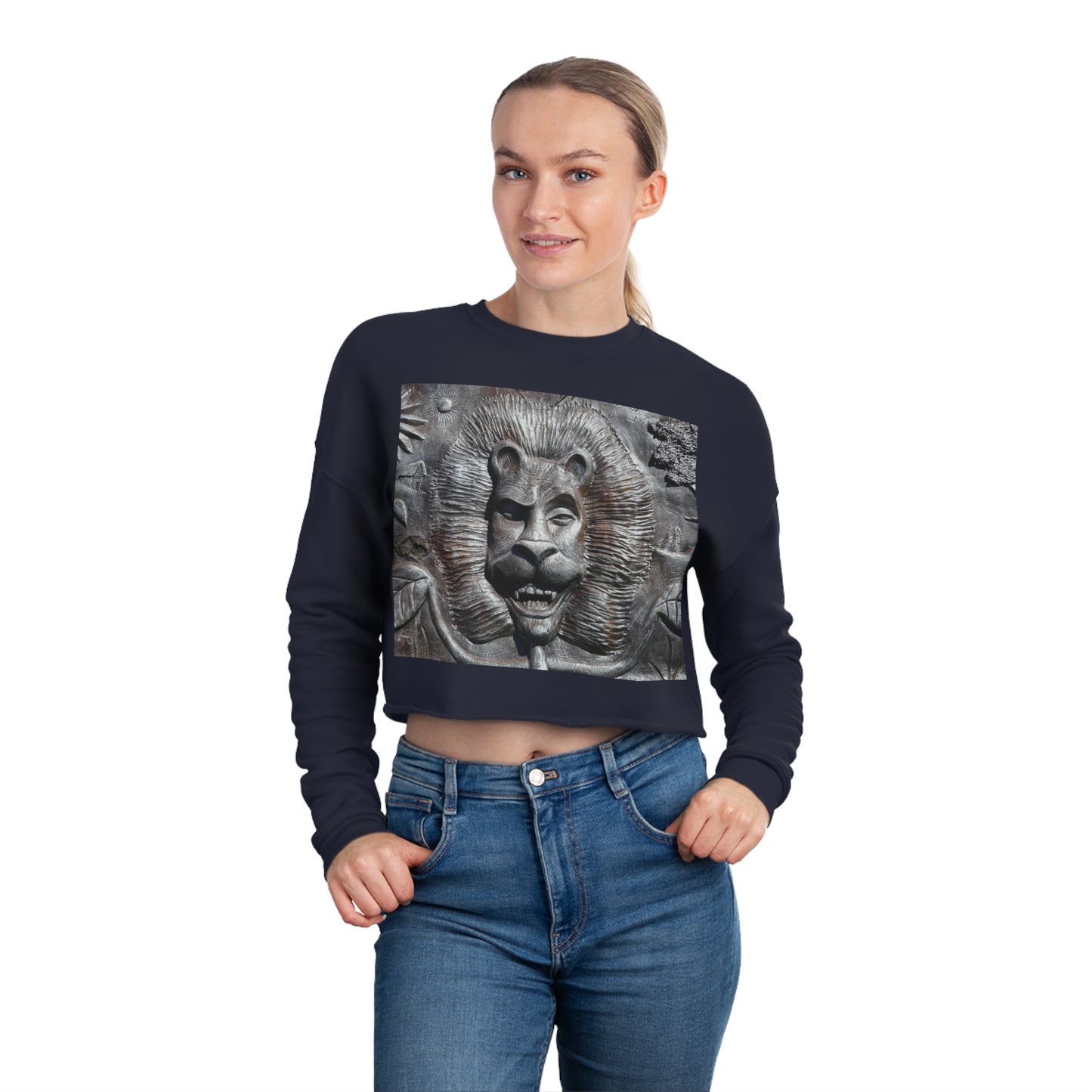 Lion's Friends Forever - Women's Cropped Sweatshirt - Fry1Productions