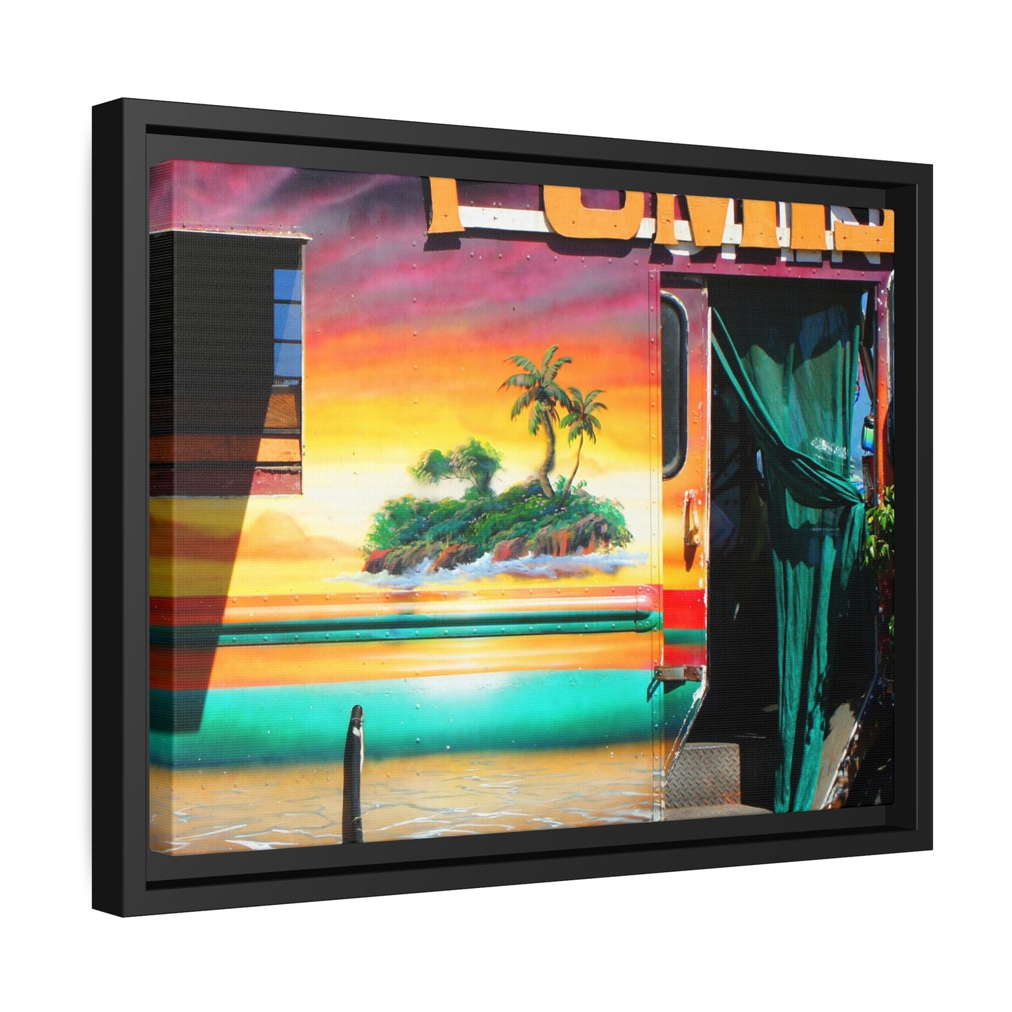 Island Love - Matte Canvas, Black Frame - Fry1Productions