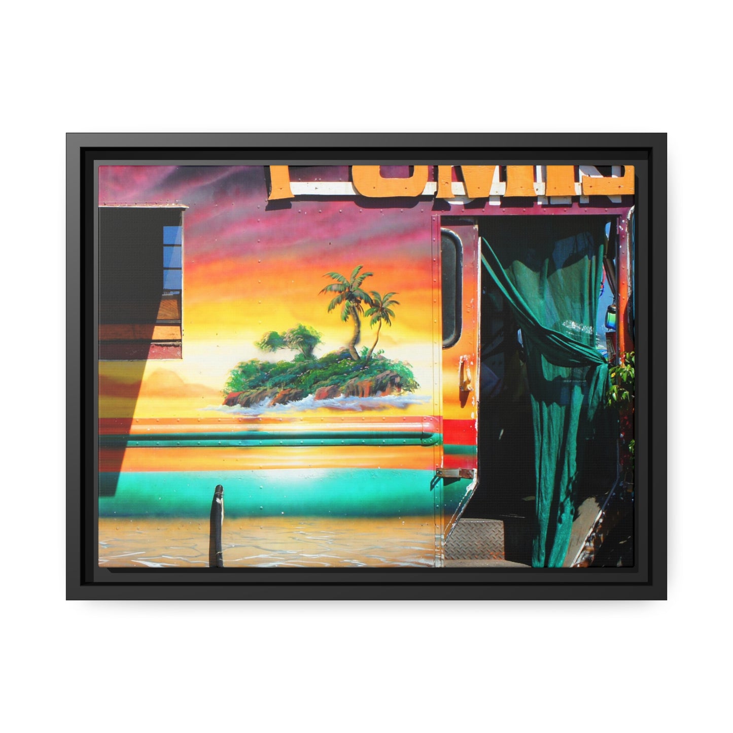 Island Love - Matte Canvas, Black Frame - Fry1Productions