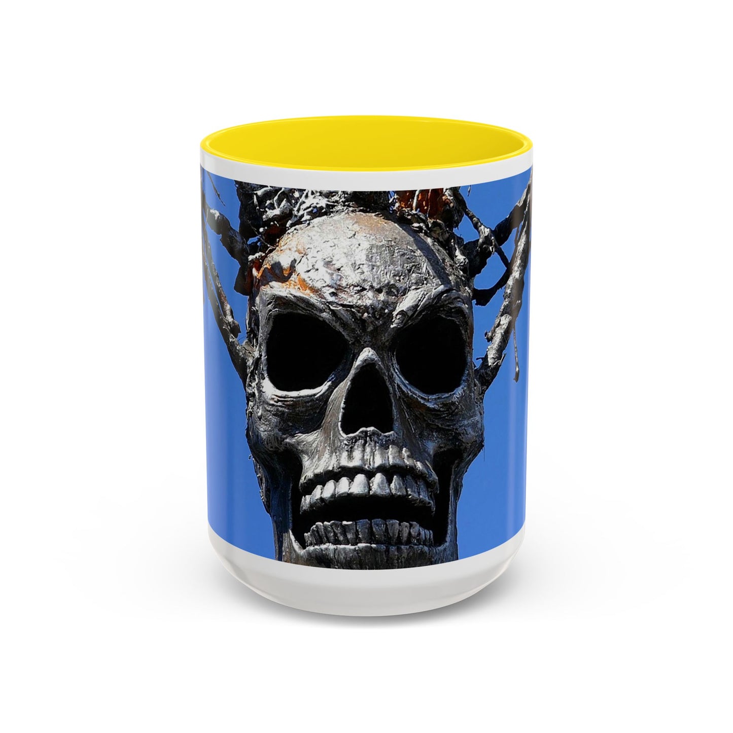 Skull Warrior Stare - Accent Coffee Mug (11, 15oz)