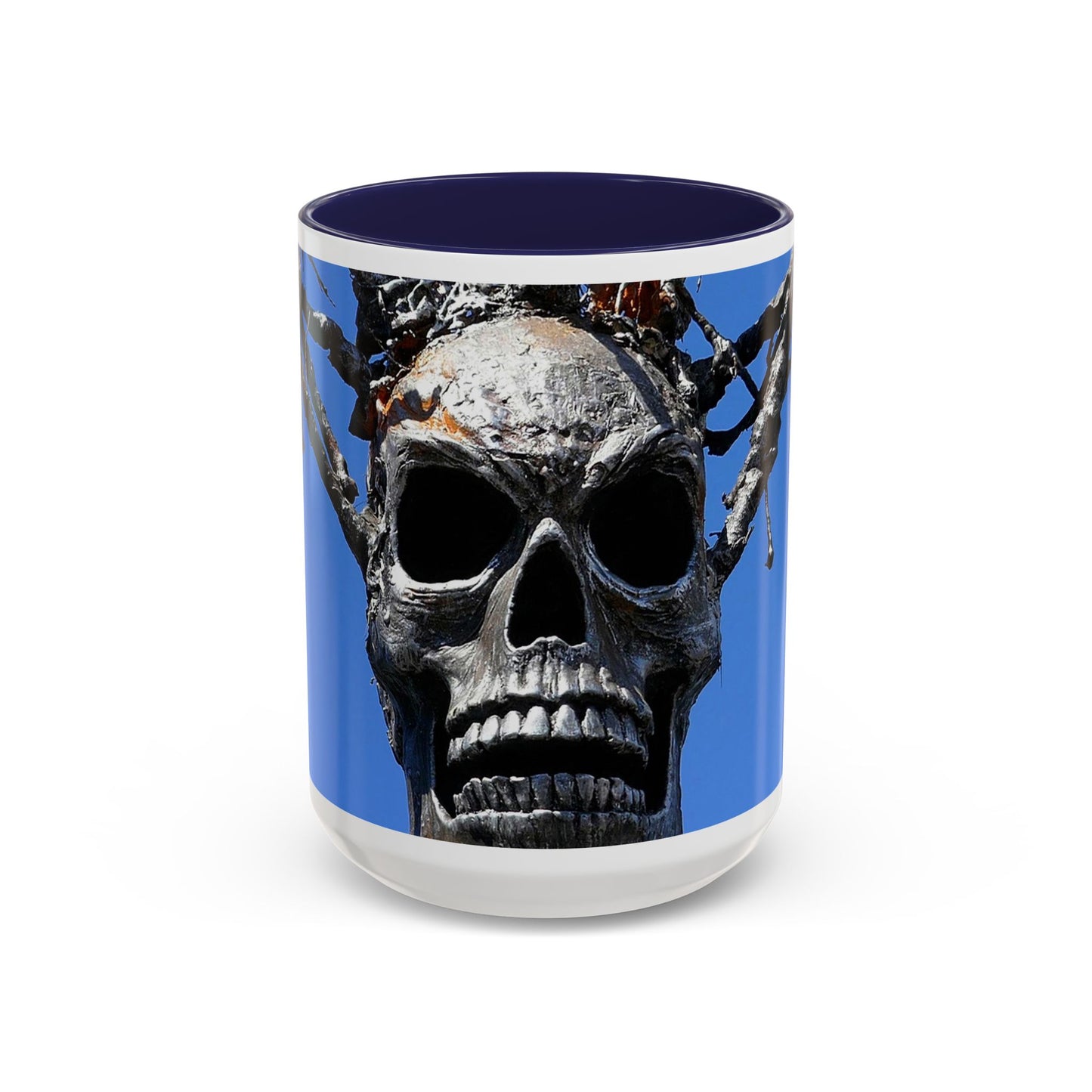 Skull Warrior Stare - Accent Coffee Mug (11, 15oz)