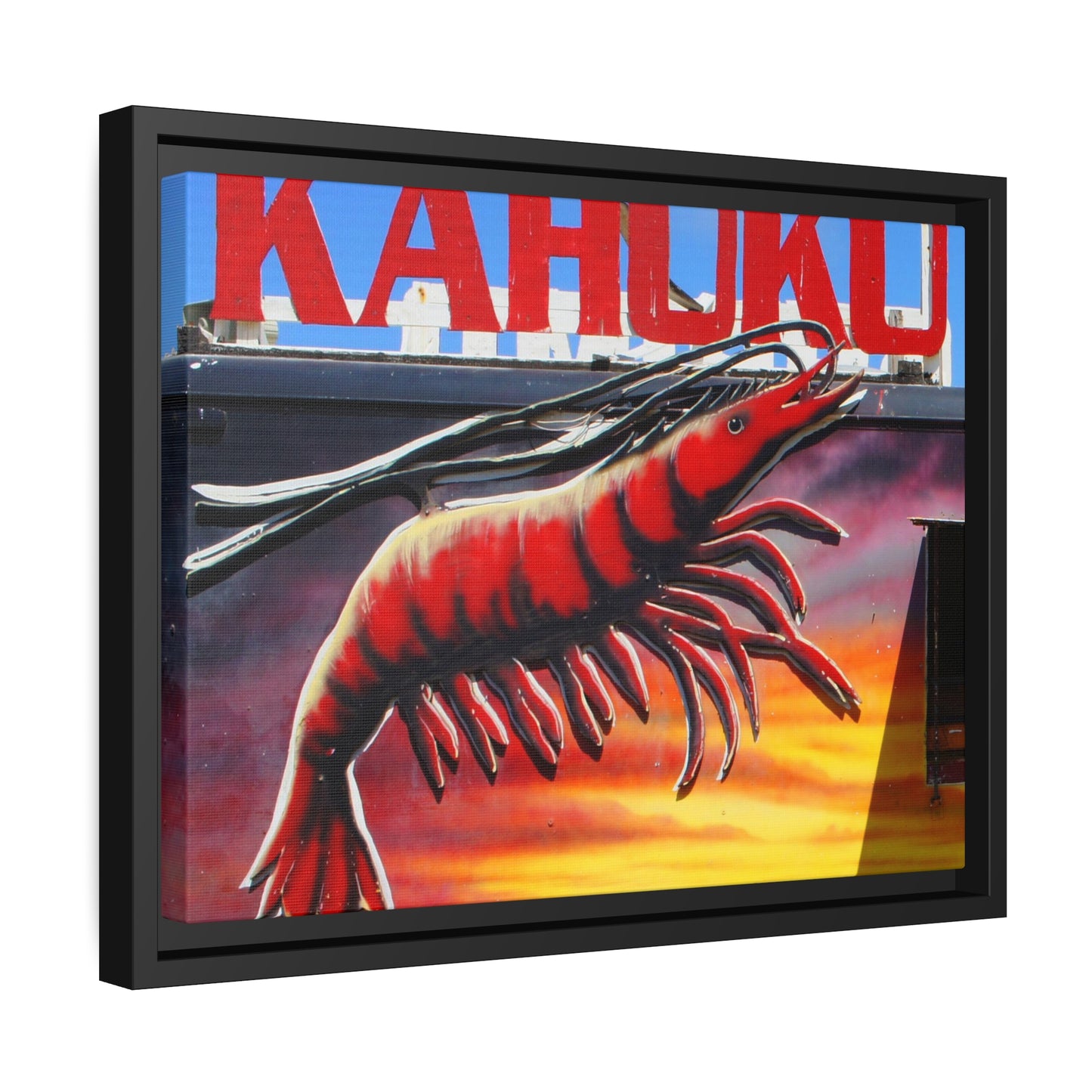 Kahuku Kai - Matte Canvas, Black Frame - Fry1Productions