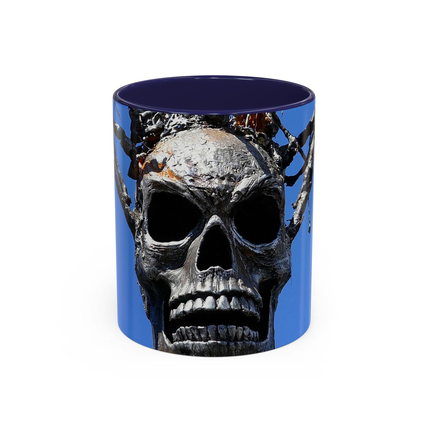 Skull Warrior Stare - Accent Coffee Mug (11, 15oz)