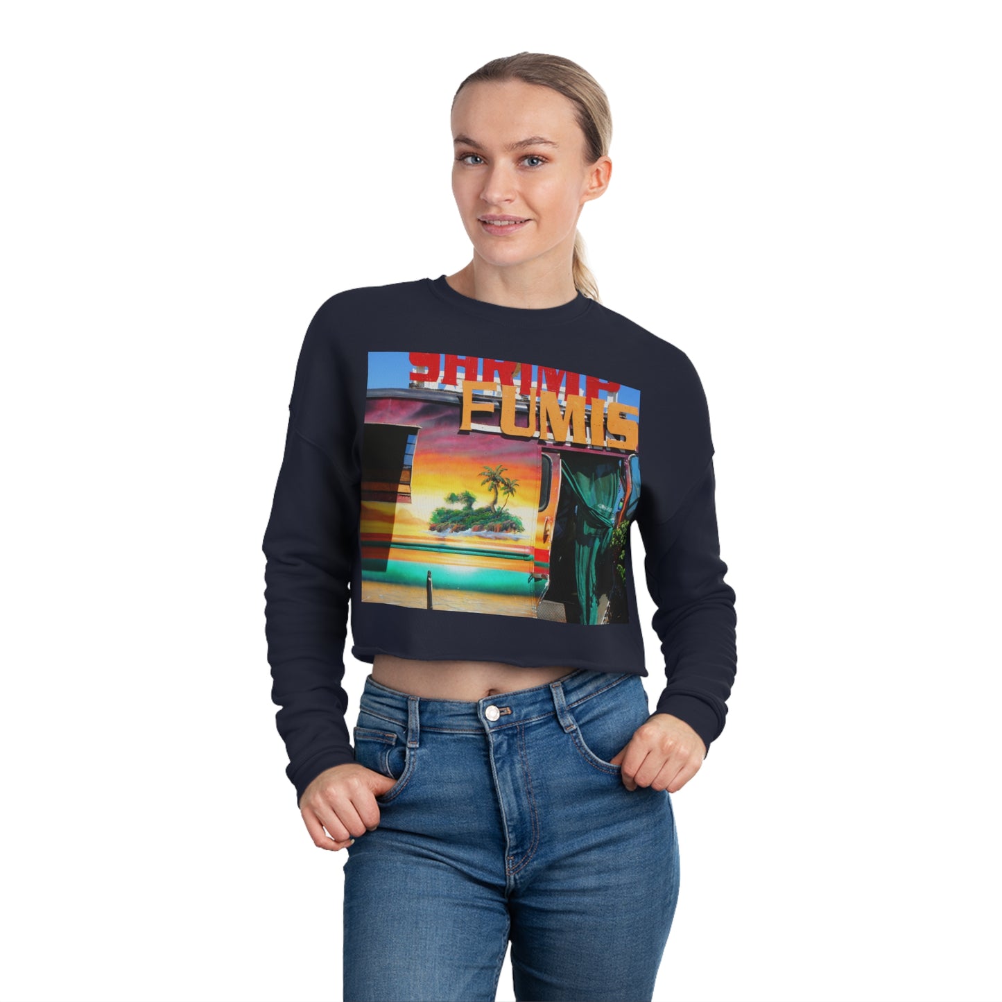 Island Love - Women's Cropped Sweatshirt - Fry1Productions
