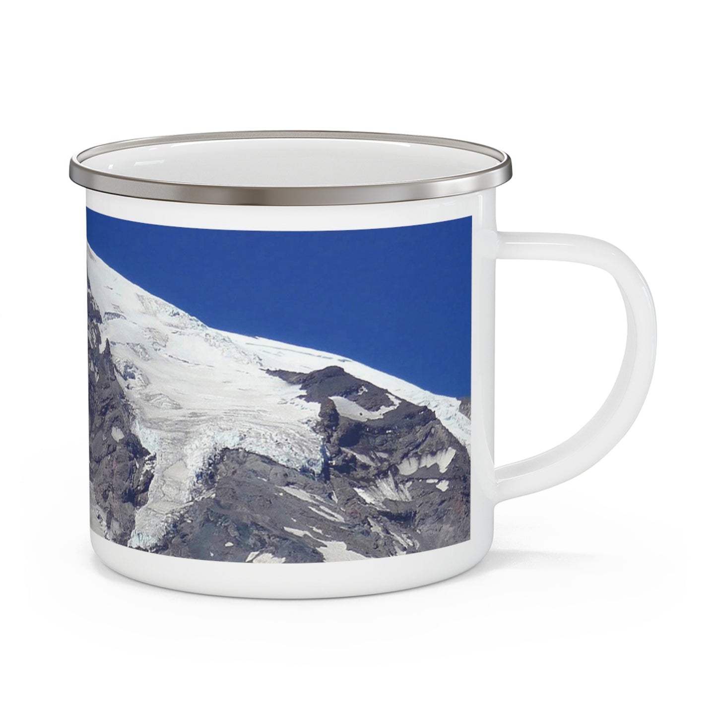 Majestic Mt. Rainier - Enamel Camping Mug 12oz