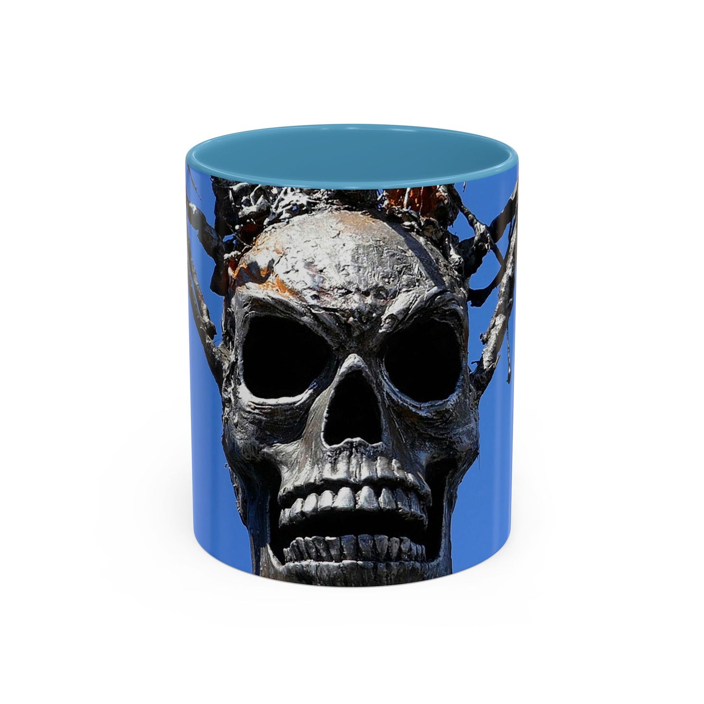 Skull Warrior Stare - Accent Coffee Mug (11, 15oz)