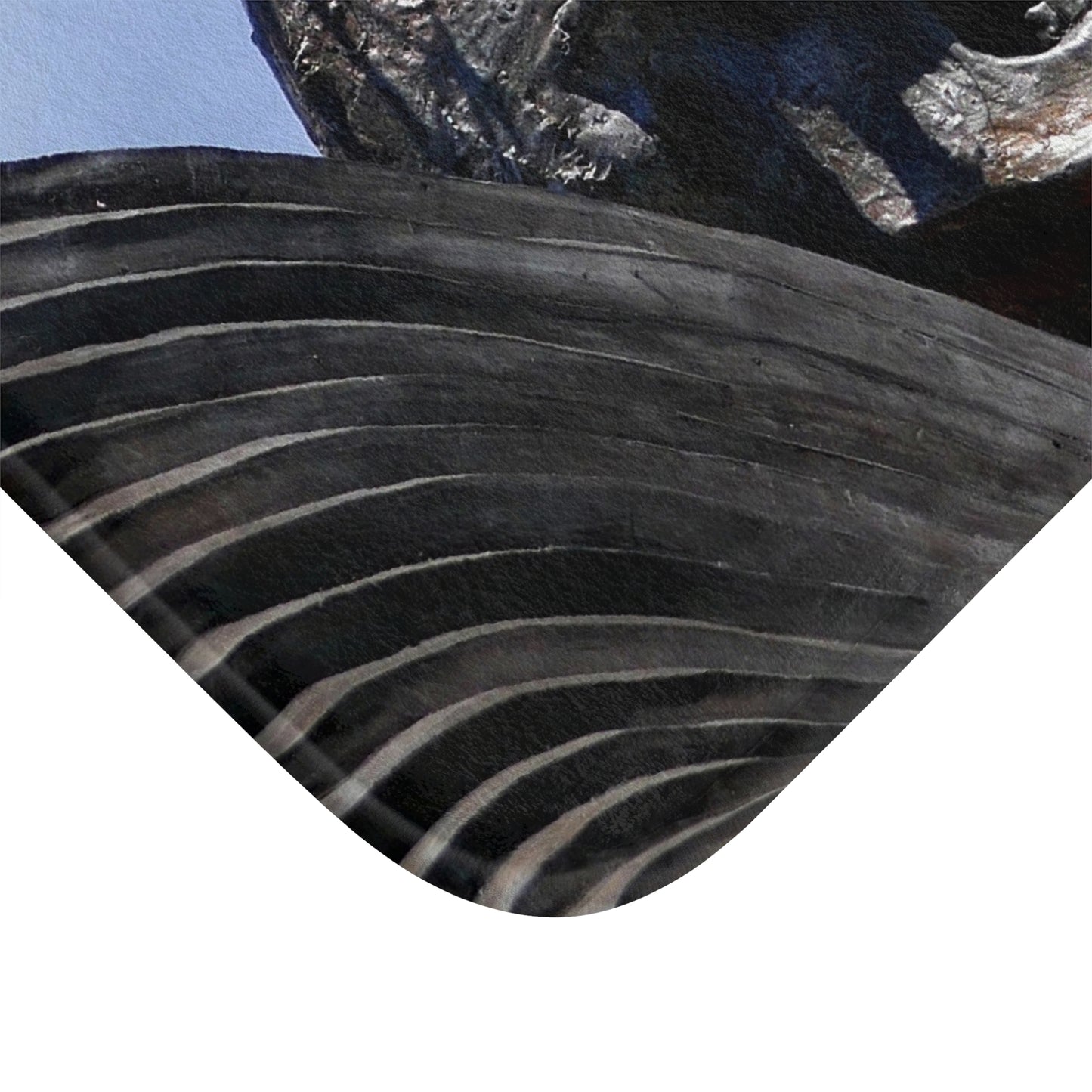 Skull Warrior (closeup) - Microfiber Bath Mat - Fry1Productions