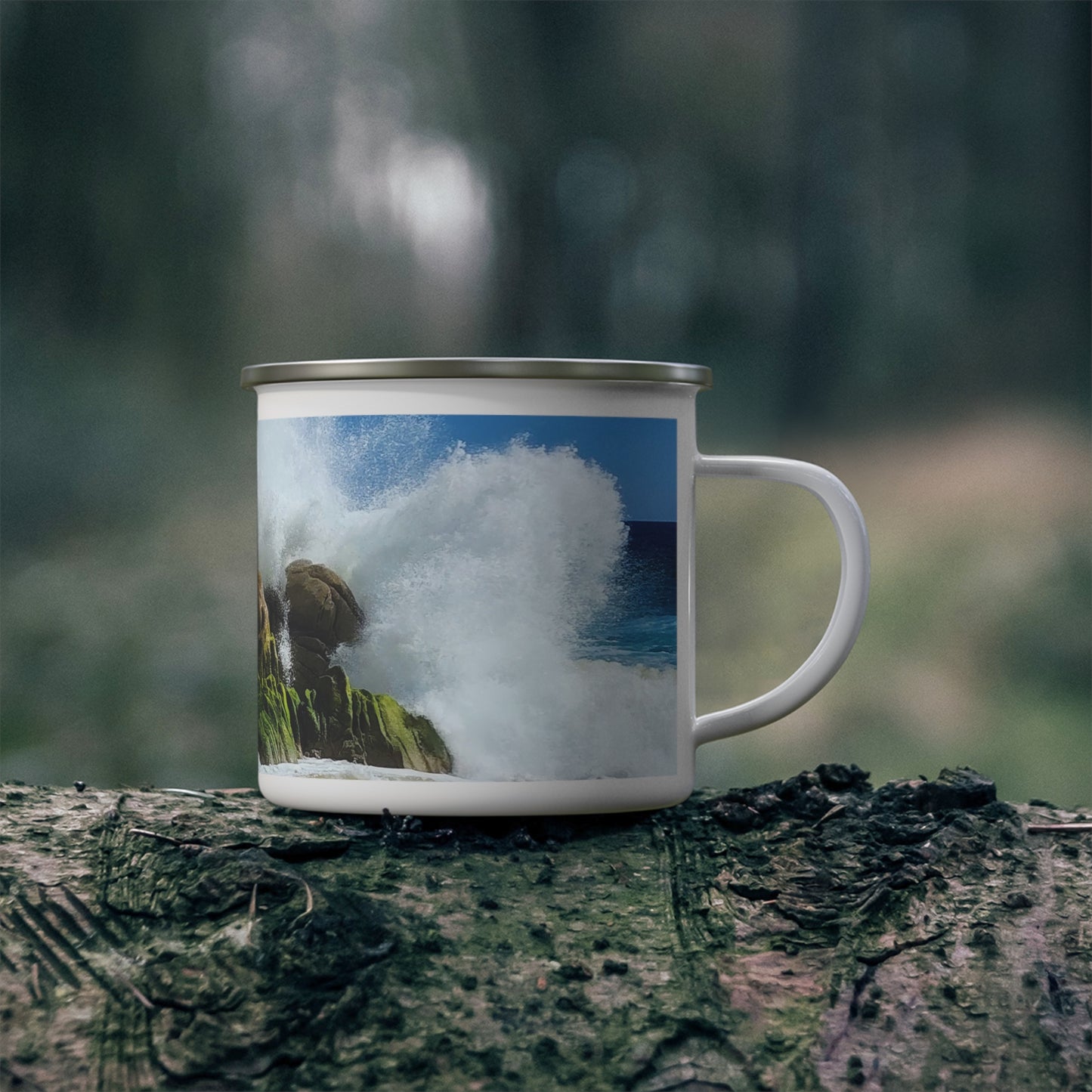 Divorce Beach - Enamel Camping Mug 12oz