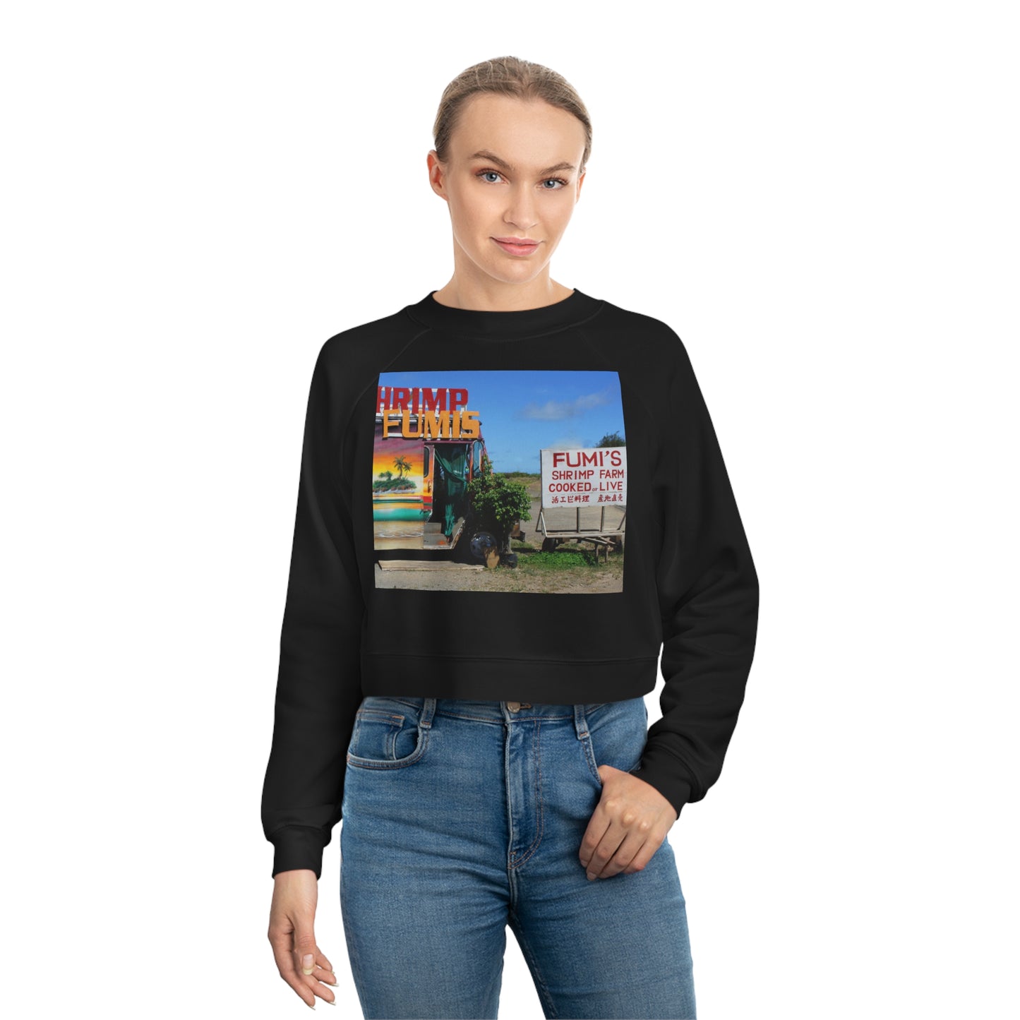 Kaulana Delights - Women's Cropped Fleece Pullover - Fry1Productions
