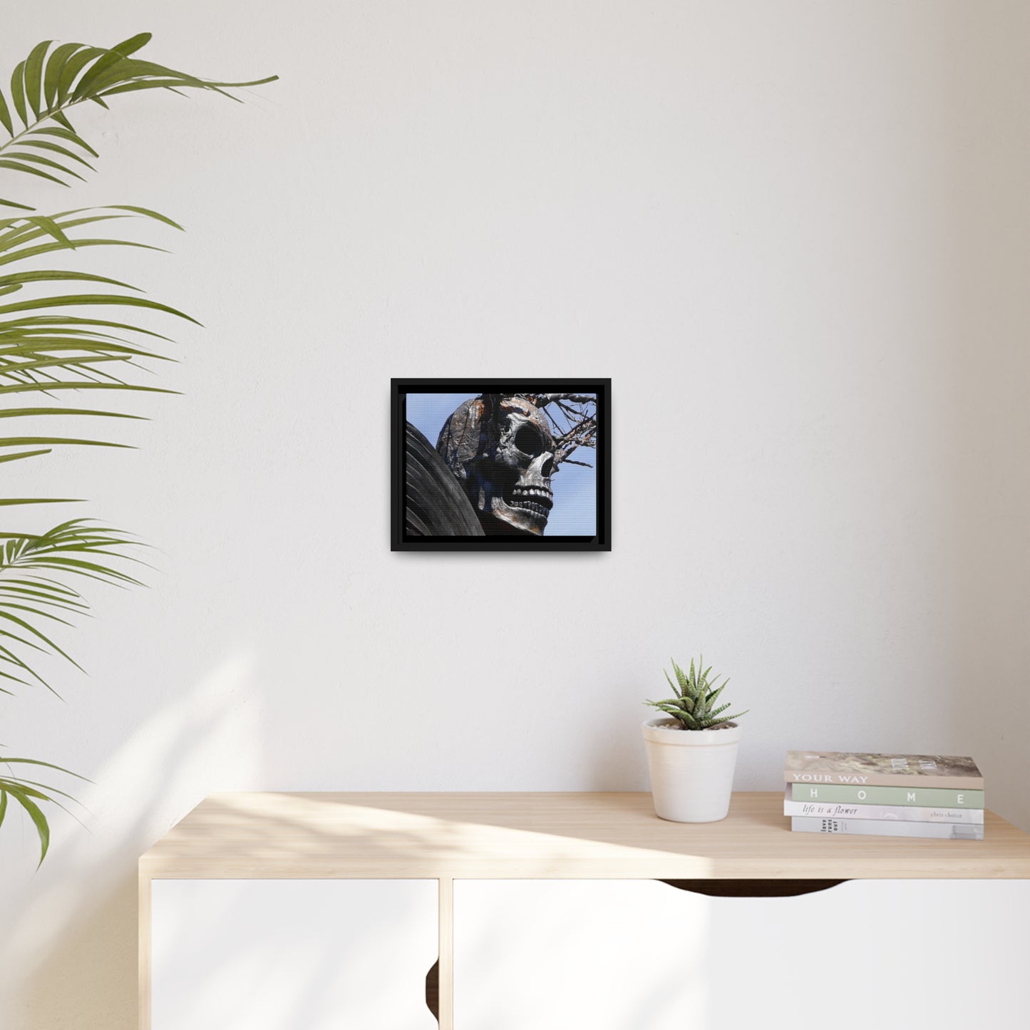 Skull Warrior - Matte Canvas, Black Frame - Fry1Productions