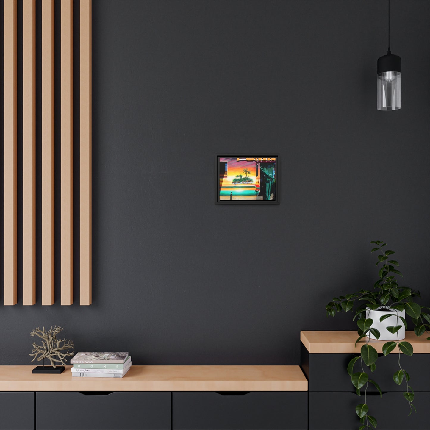 Island Love - Matte Canvas, Black Frame - Fry1Productions