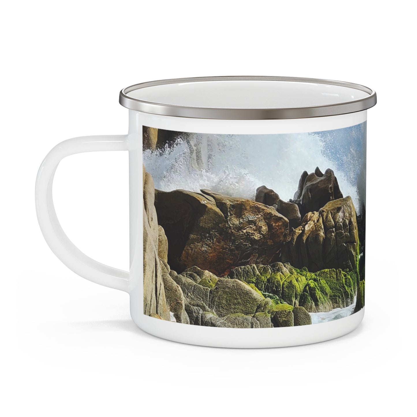 Divorce Beach - Enamel Camping Mug 12oz