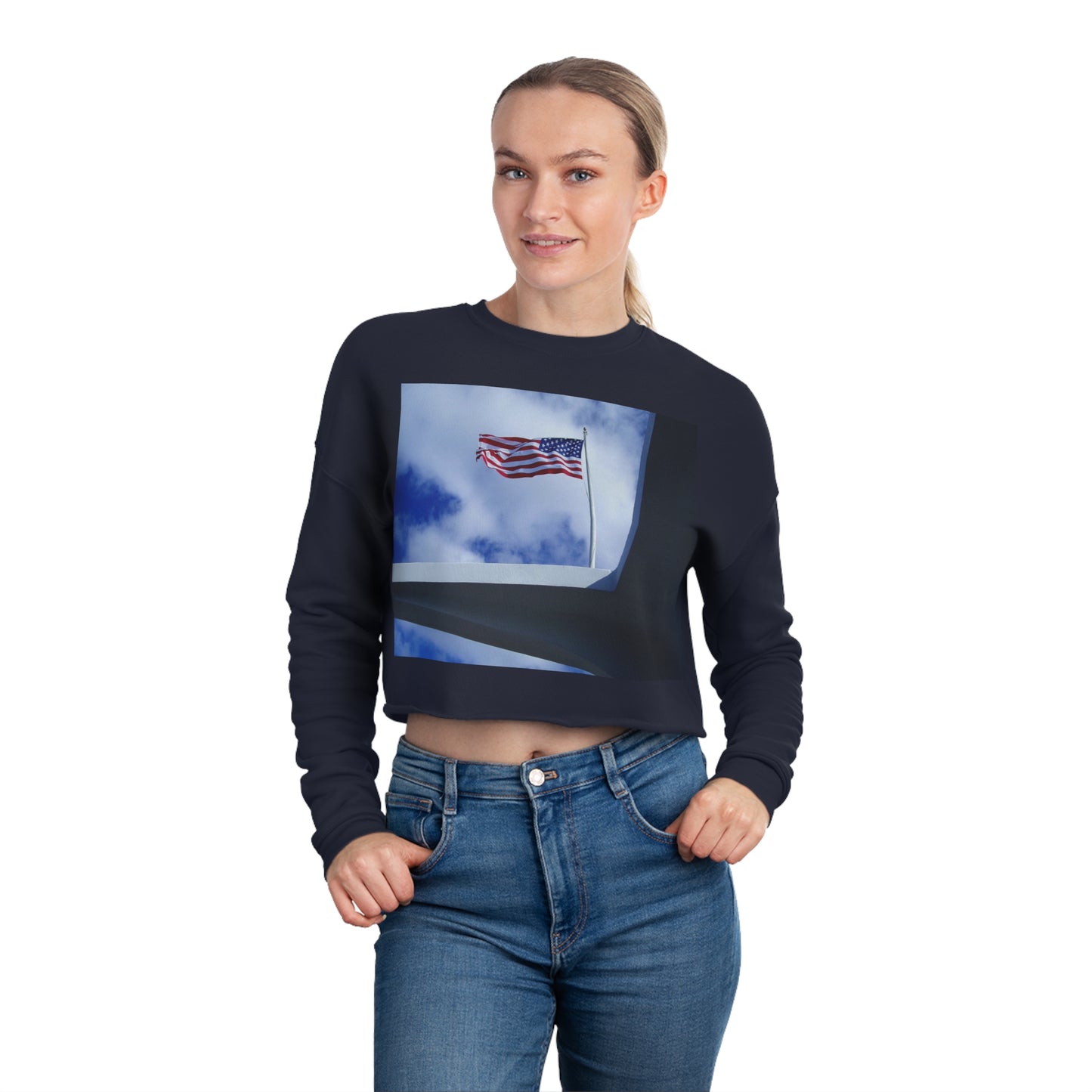 In Solemn Remembrance - Women's Cropped Sweatshirt - Fry1Productions