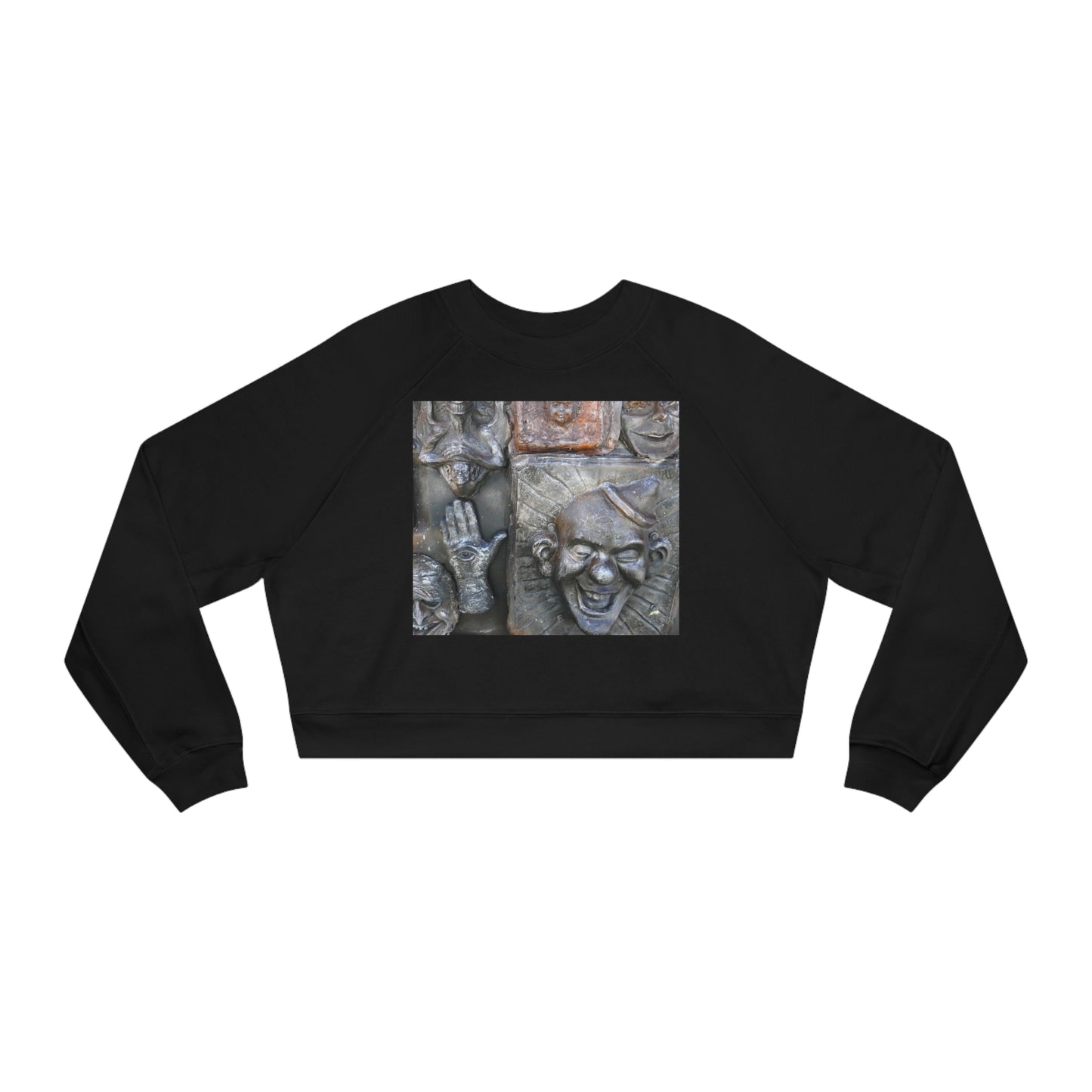 Cosmic Laughter - Women's Cropped Fleece Pullover - Fry1Productions