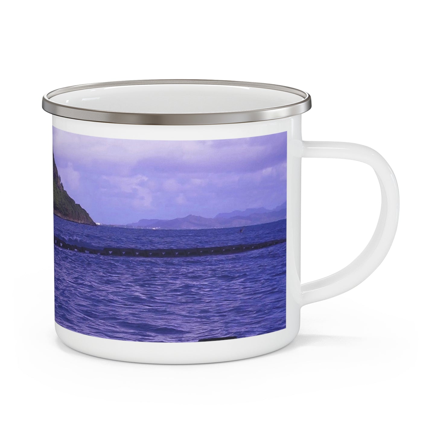 Wade To Chinaman's Hat - Enamel Camping Mug 12oz
