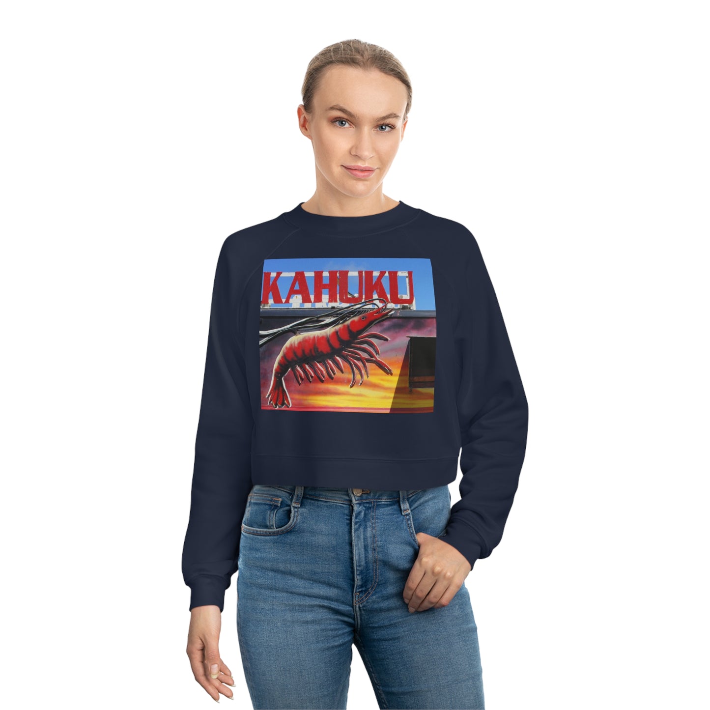 Kahuku Kai - Women's Cropped Fleece Pullover - Fry1Productions