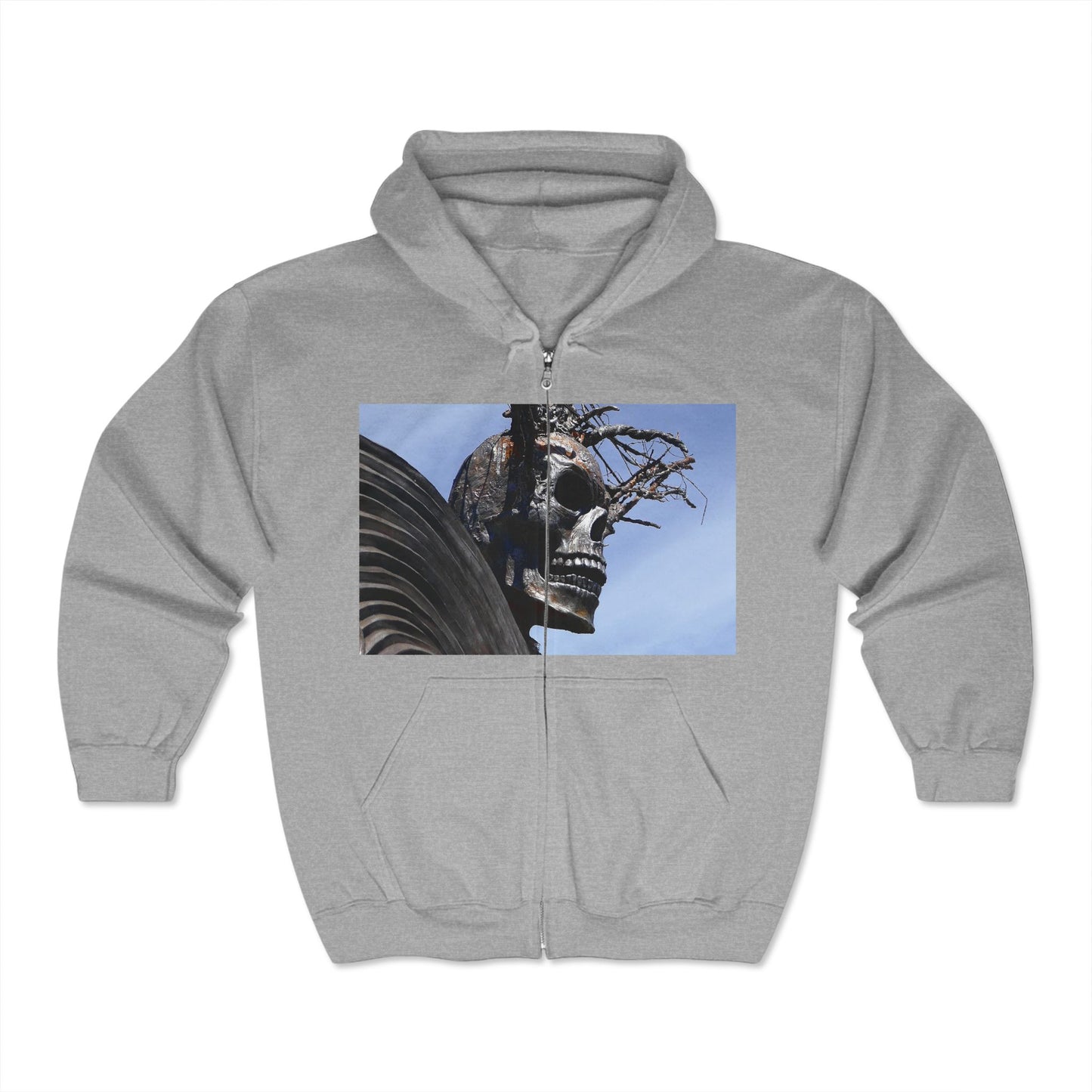 Skull Warrior - Unisex Full Zip Hooded Sweatshirt